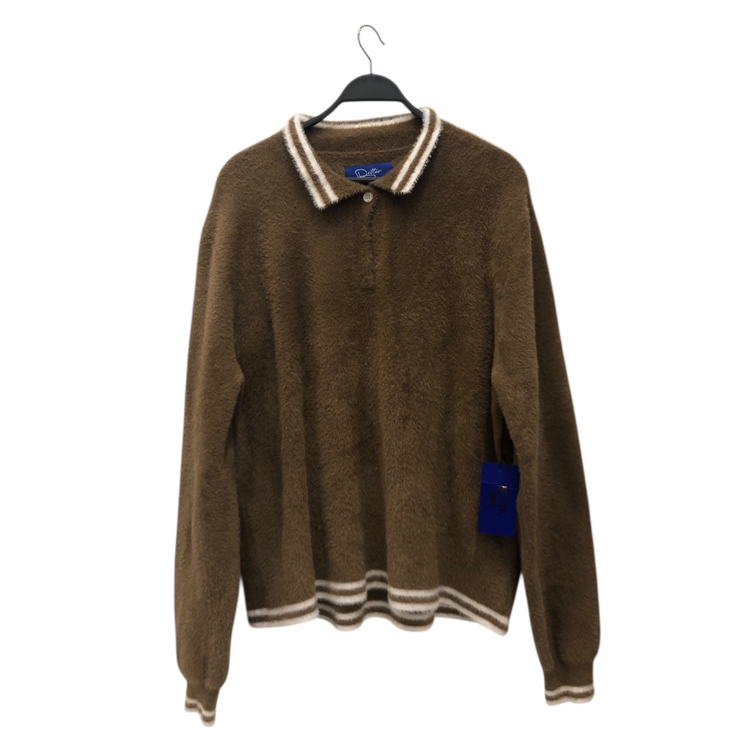 BETTER DAYS/Sweater/L/Mohair/BRW/WHITE STRIPE COLLAR view 1