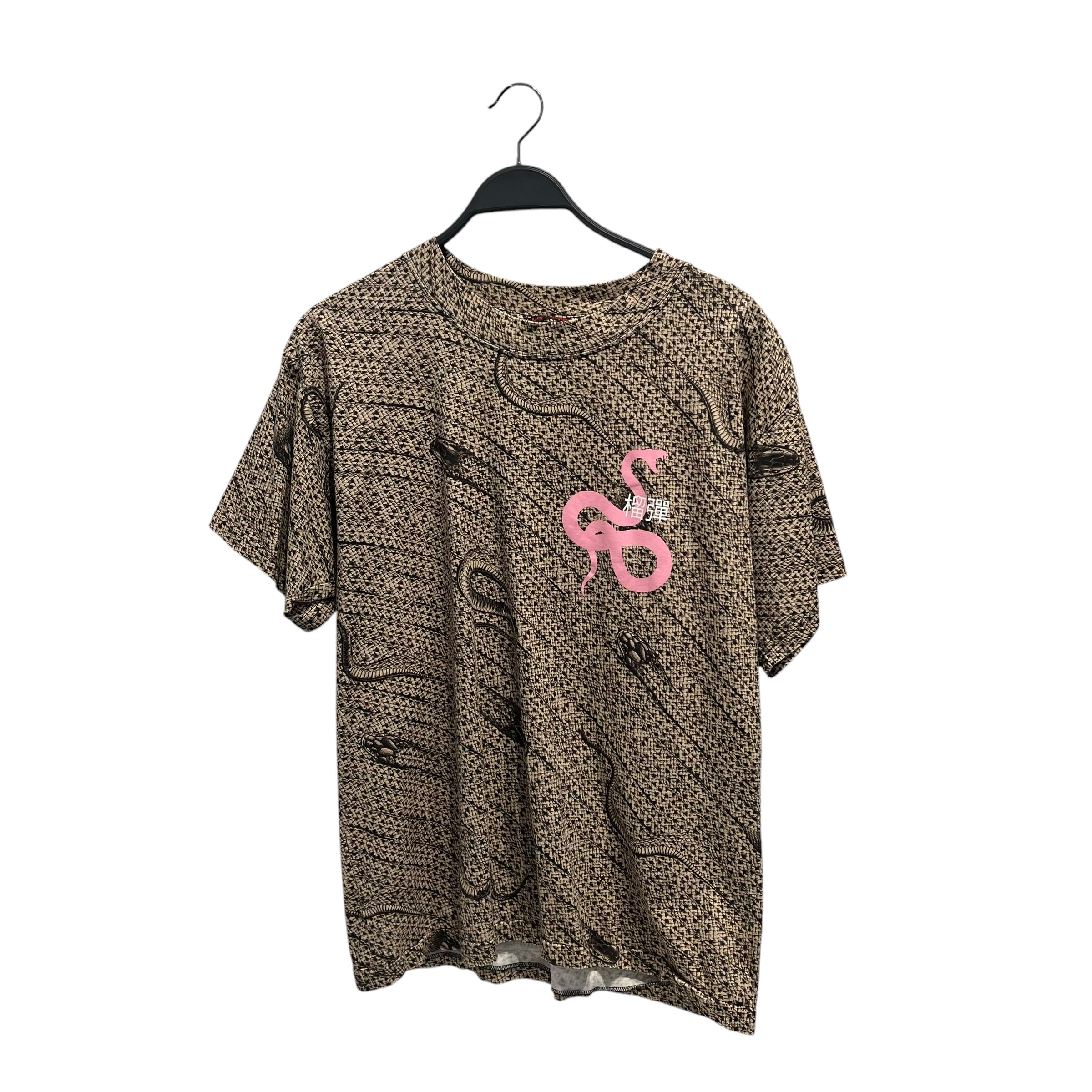 LUU DAN/T-Shirt/L/Cotton/CML/Animal Pattern/SNAKE PRINT view 1