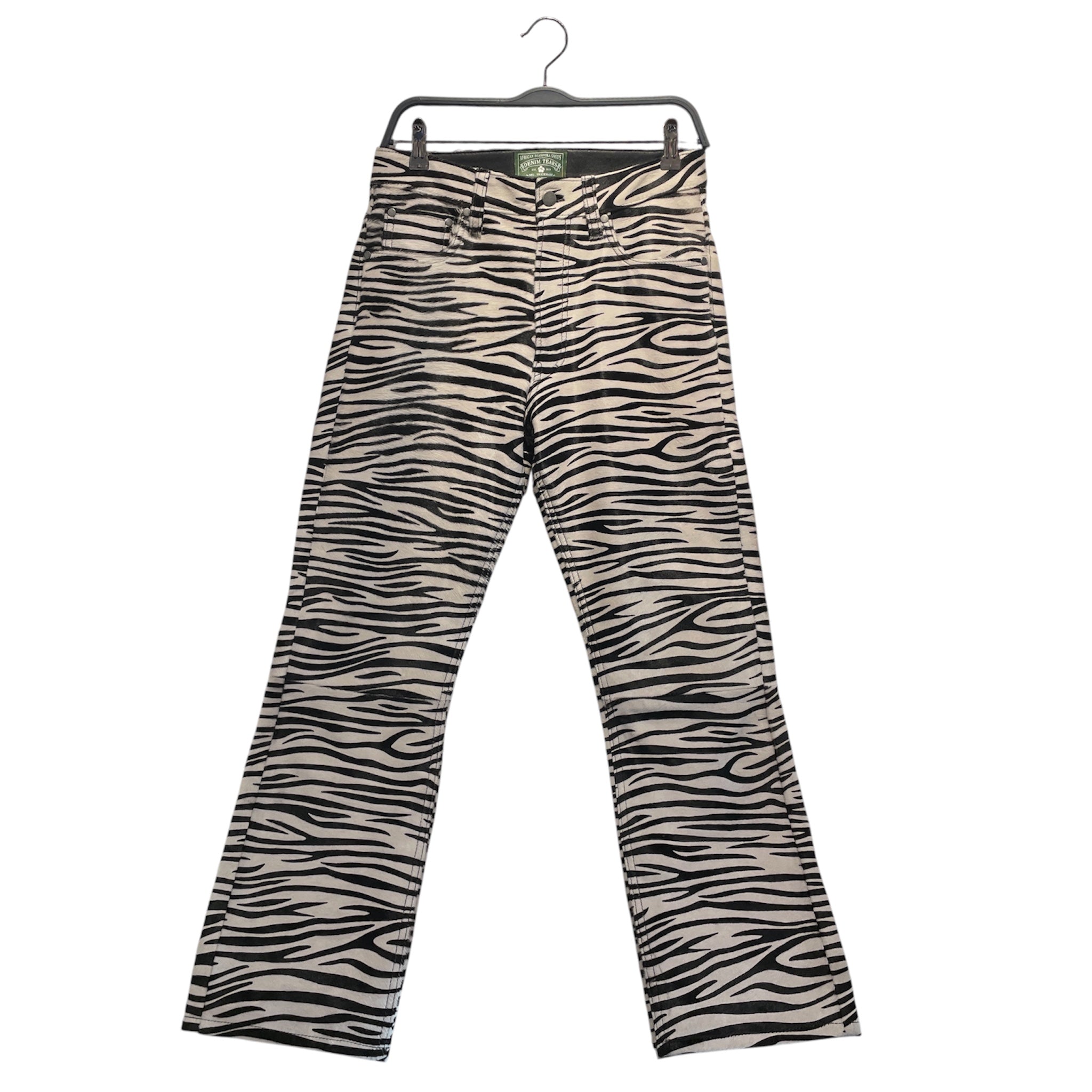 DENIM TEARS/Pants/S/Cotton/WHT/CALF HAIR view 1