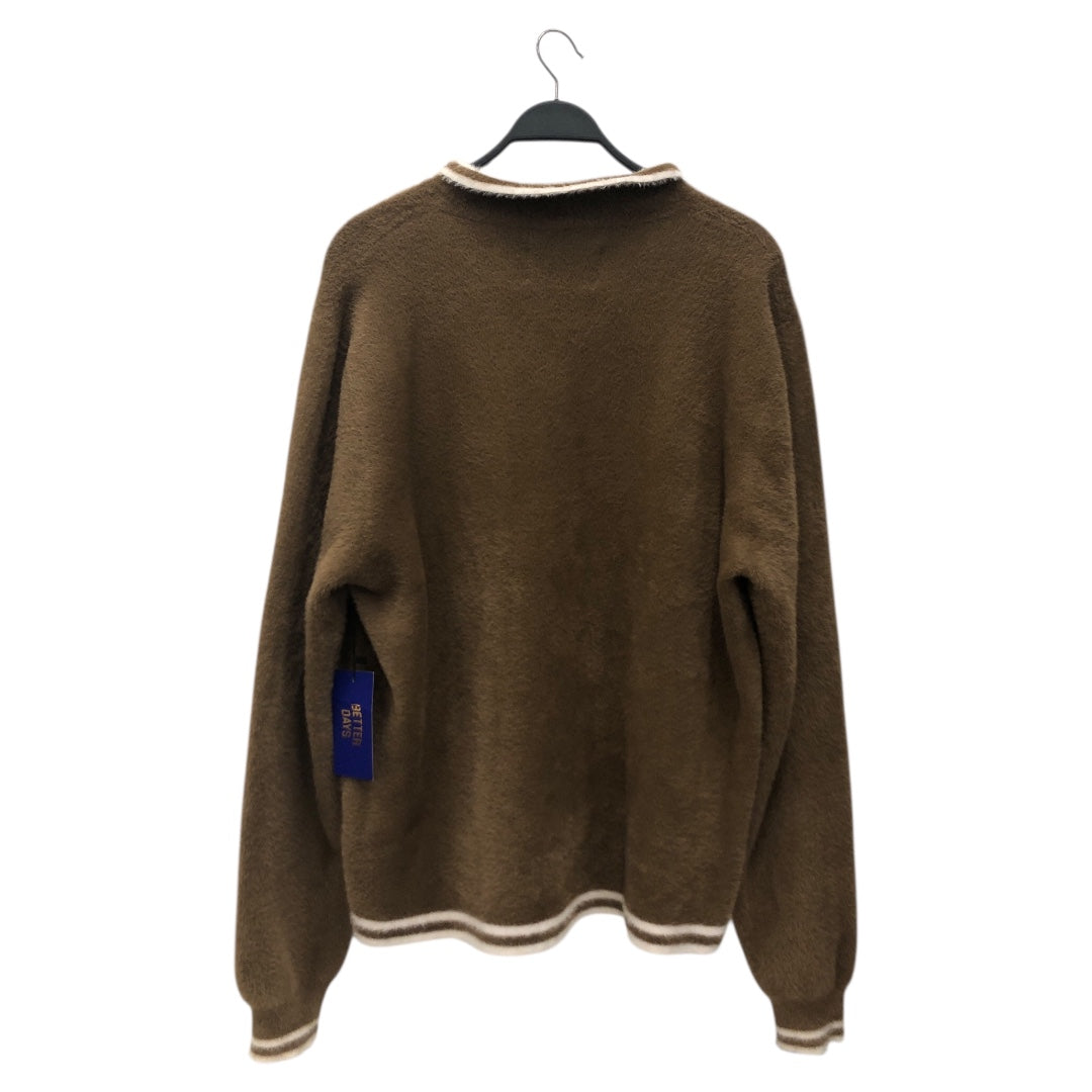 BETTER DAYS/Sweater/L/Mohair/BRW/WHITE STRIPE COLLAR view 2