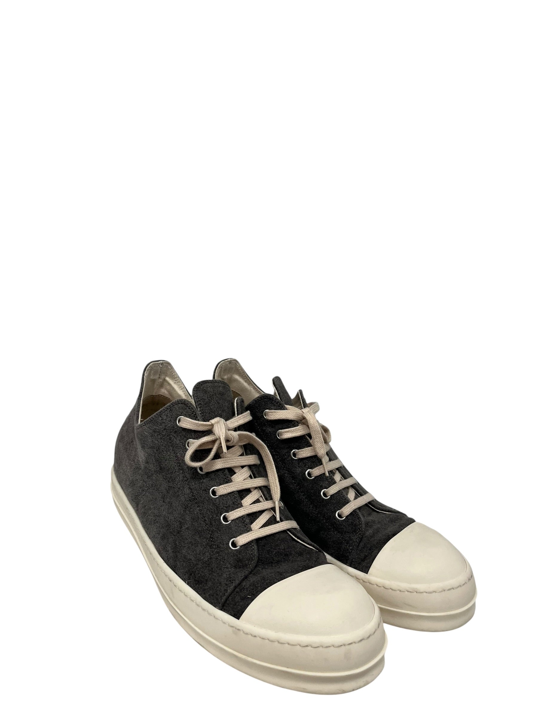 RICK OWENS DRKSHDW/Low-Sneakers/EU 46/Wool/GRY/U-Tip/WOOL LOW SNEAKER view 1