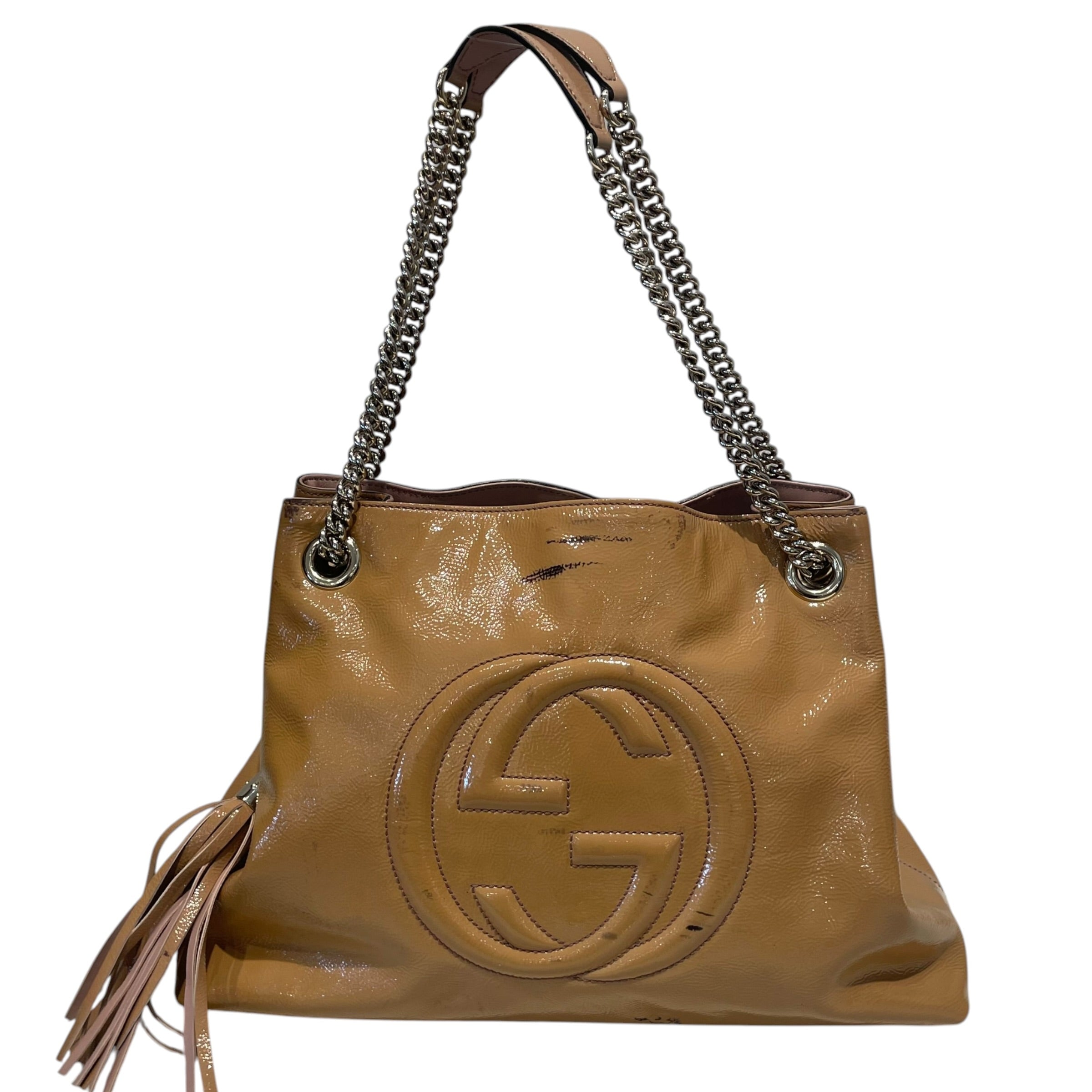 GUCCI/Tote Bag/Leather/BEG/Patent Soho view 1