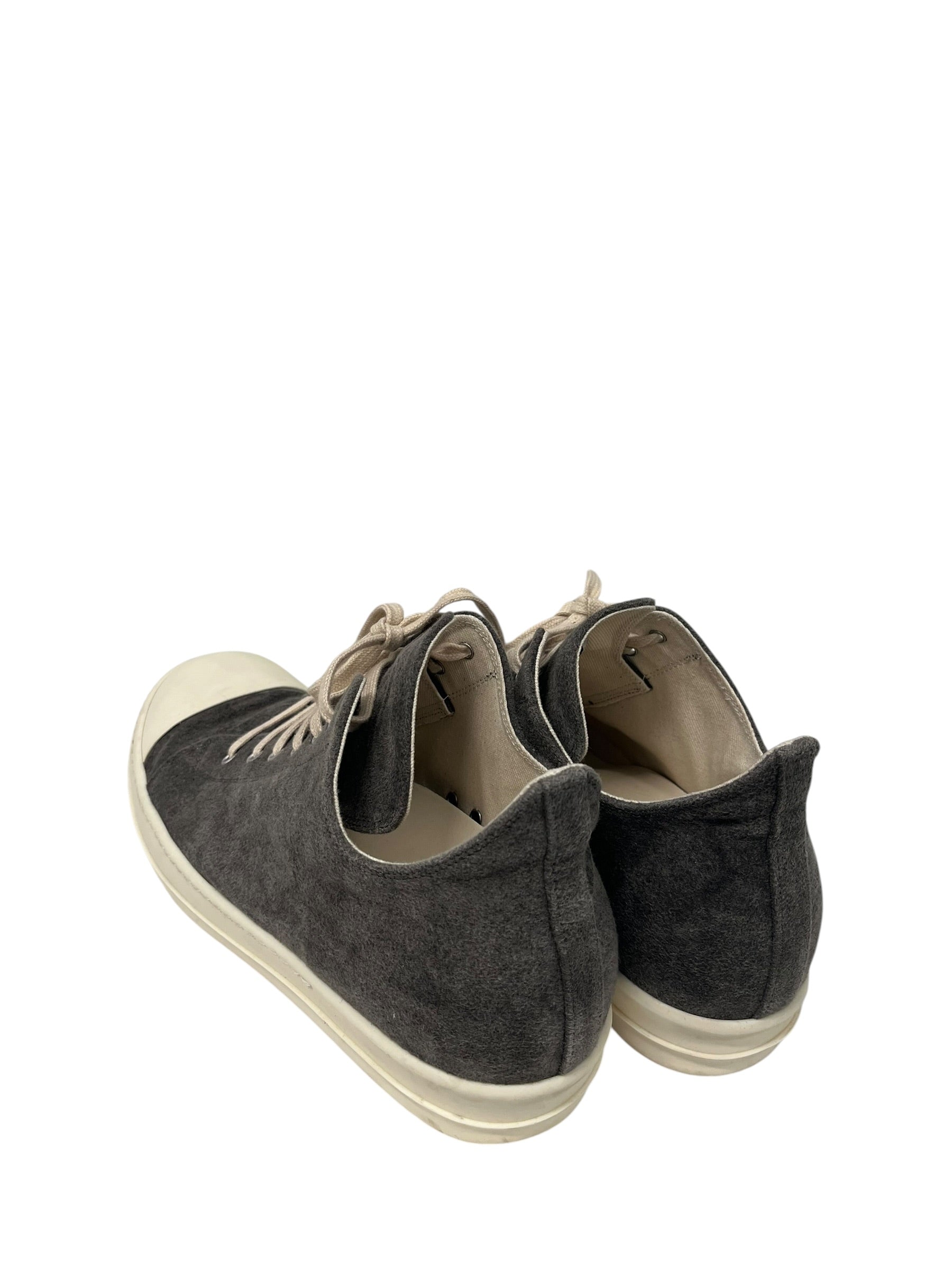 RICK OWENS DRKSHDW/Low-Sneakers/EU 46/Wool/GRY/U-Tip/WOOL LOW SNEAKER view 2