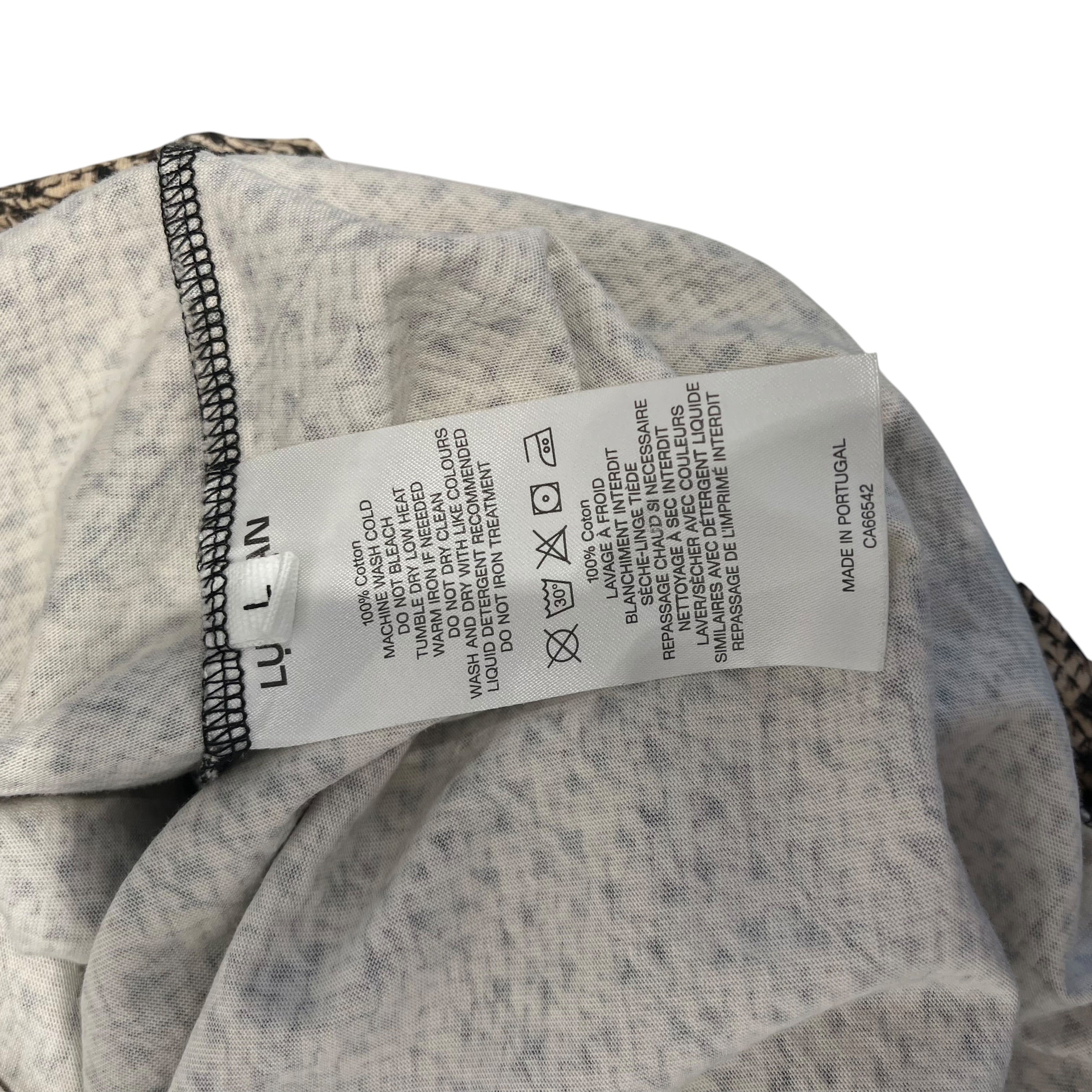 LUU DAN/T-Shirt/L/Cotton/CML/Animal Pattern/SNAKE PRINT view 4