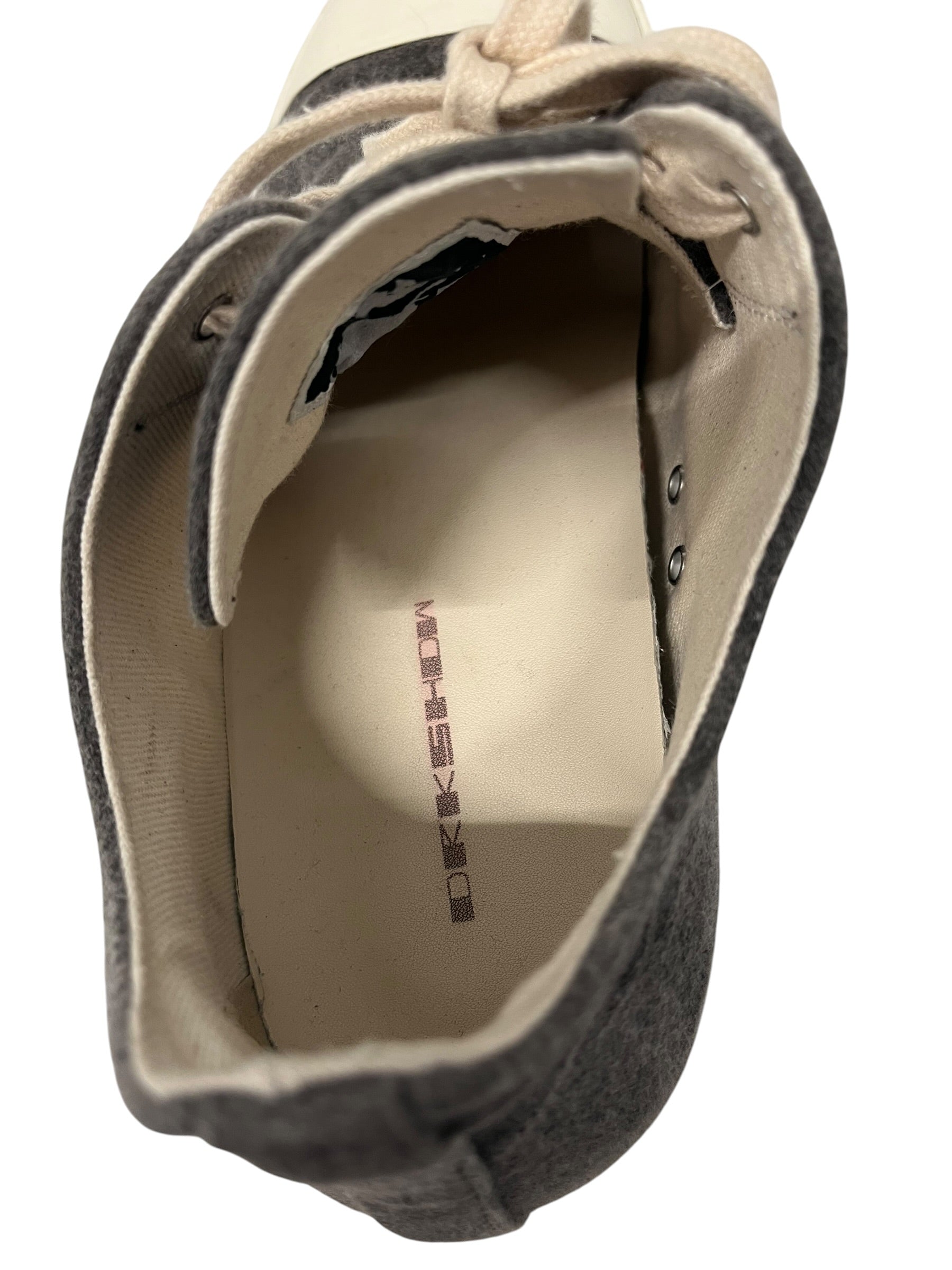 RICK OWENS DRKSHDW/Low-Sneakers/EU 46/Wool/GRY/U-Tip/WOOL LOW SNEAKER view 3