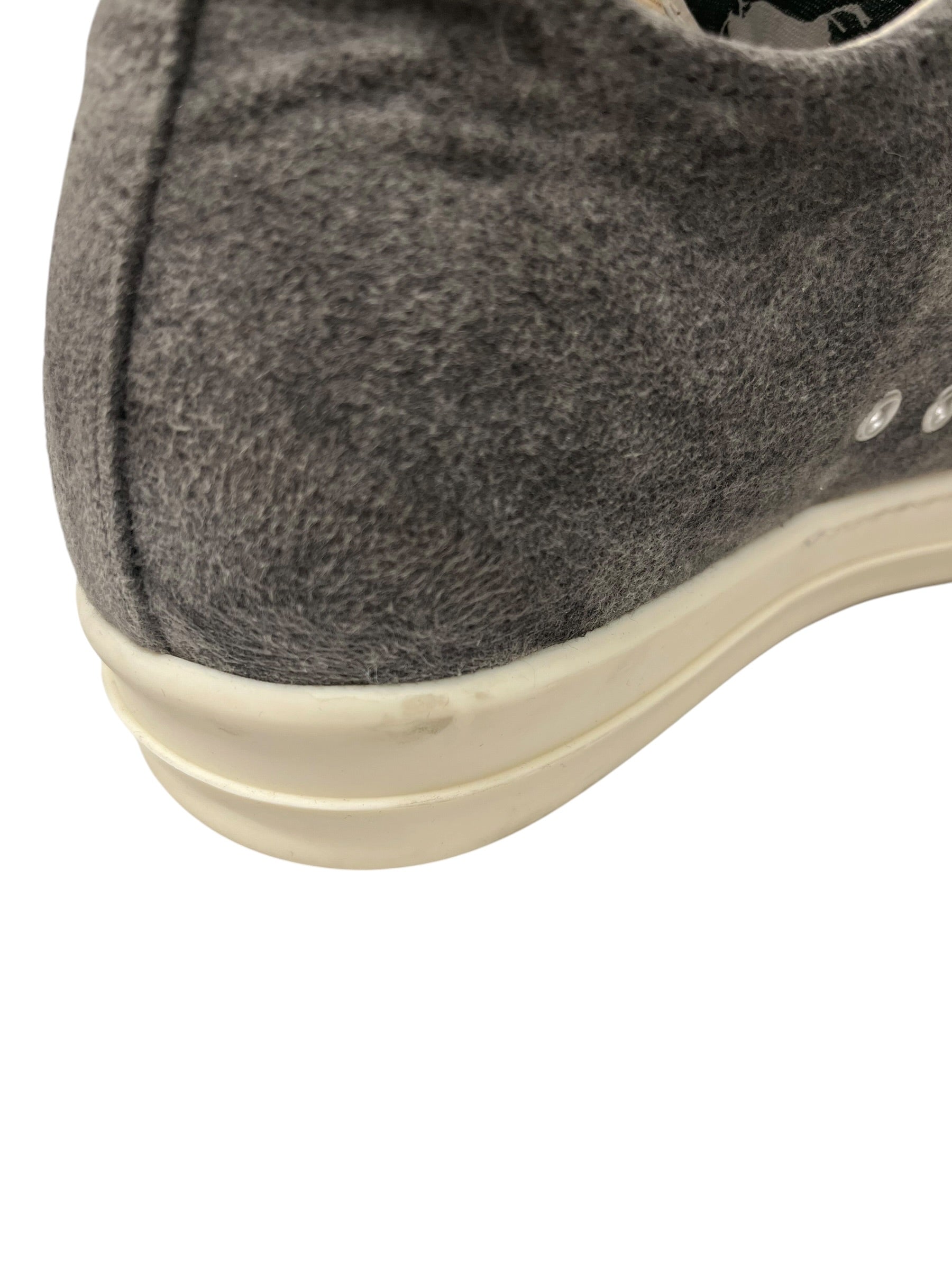 RICK OWENS DRKSHDW/Low-Sneakers/EU 46/Wool/GRY/U-Tip/WOOL LOW SNEAKER view 4