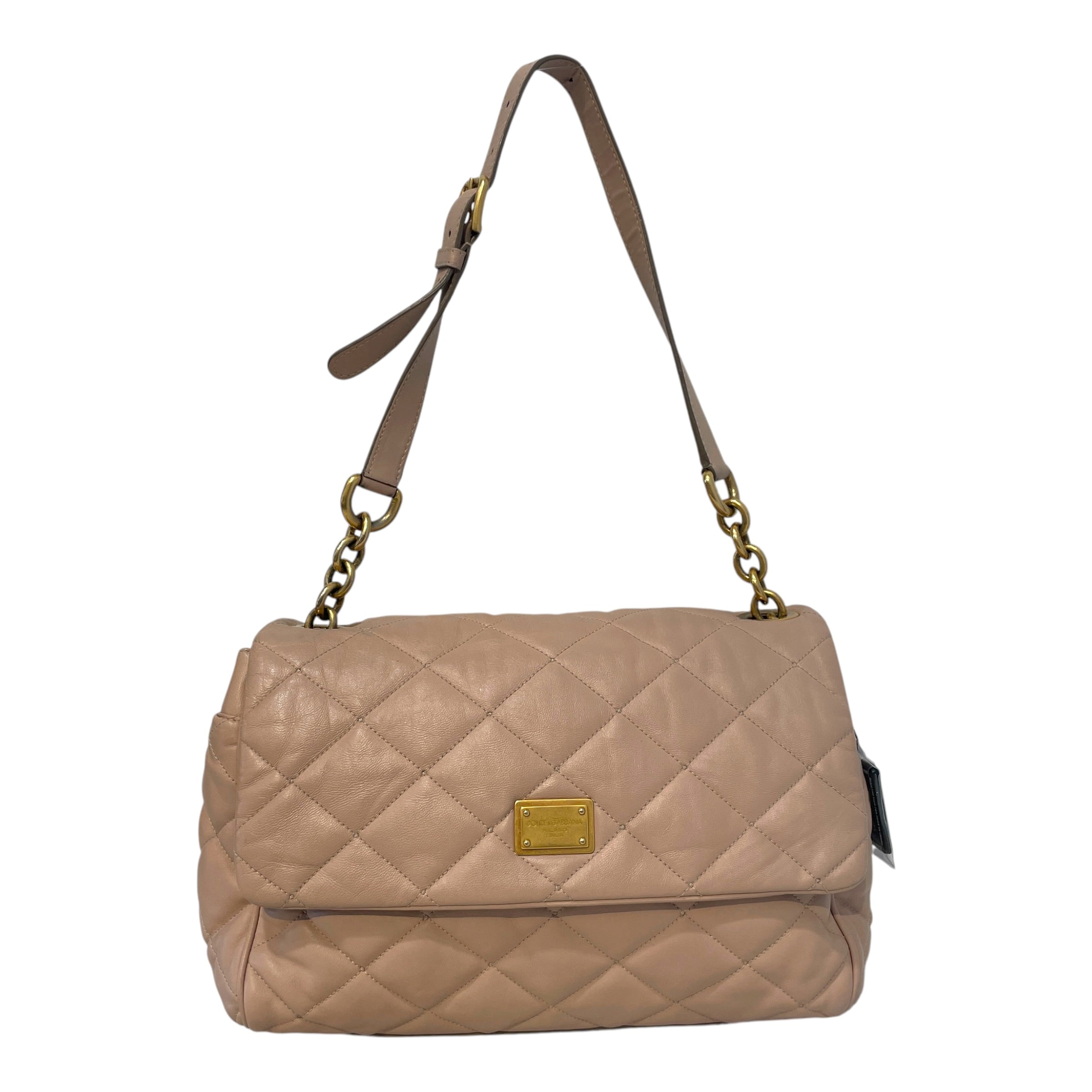 DOLCE&GABBANA/Hand Bag/Leather/PNK/Miss Kate Quilted Leather Bag view 1