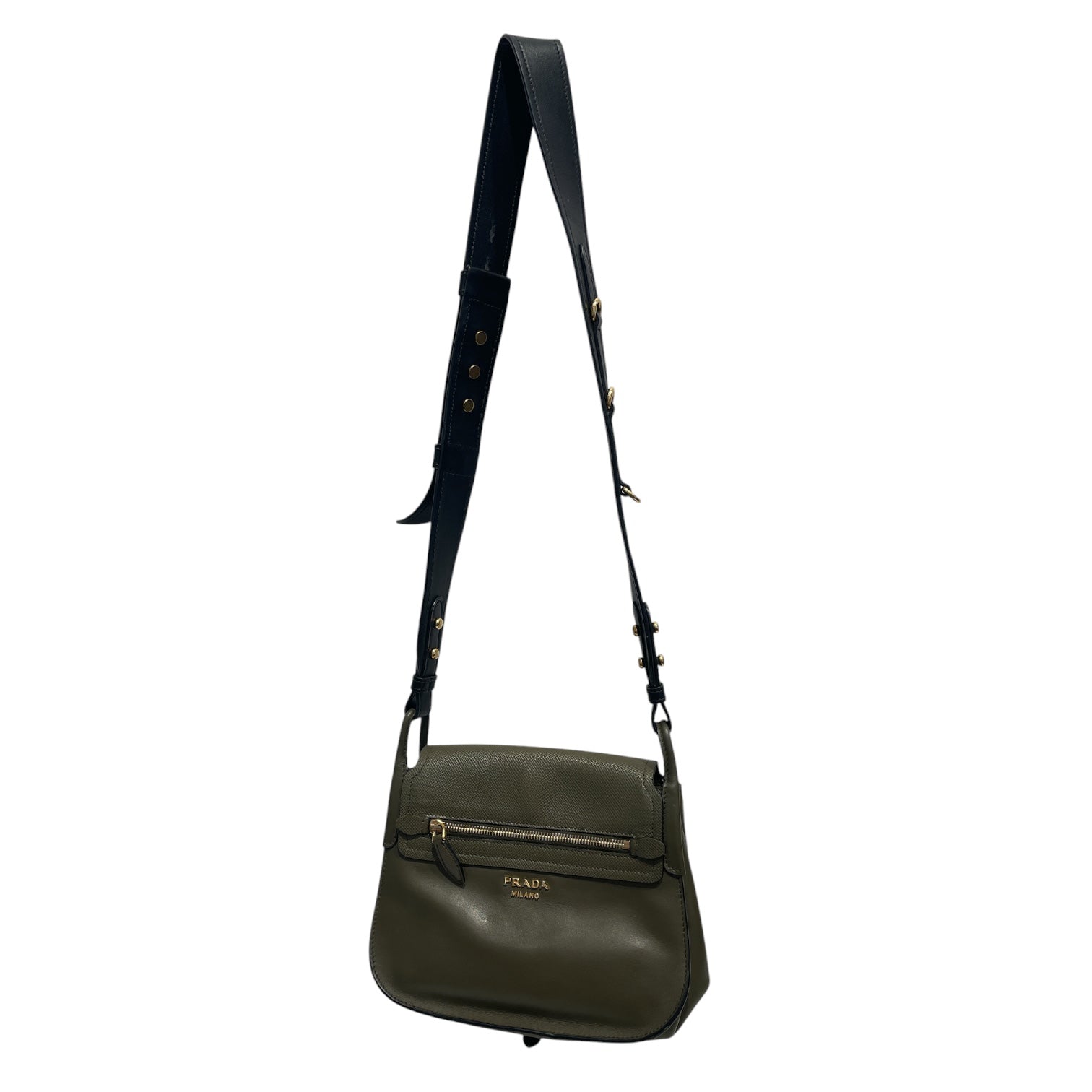 PRADA/Cross Body Bag/Leather/GRN/Corsaire 180 view 2