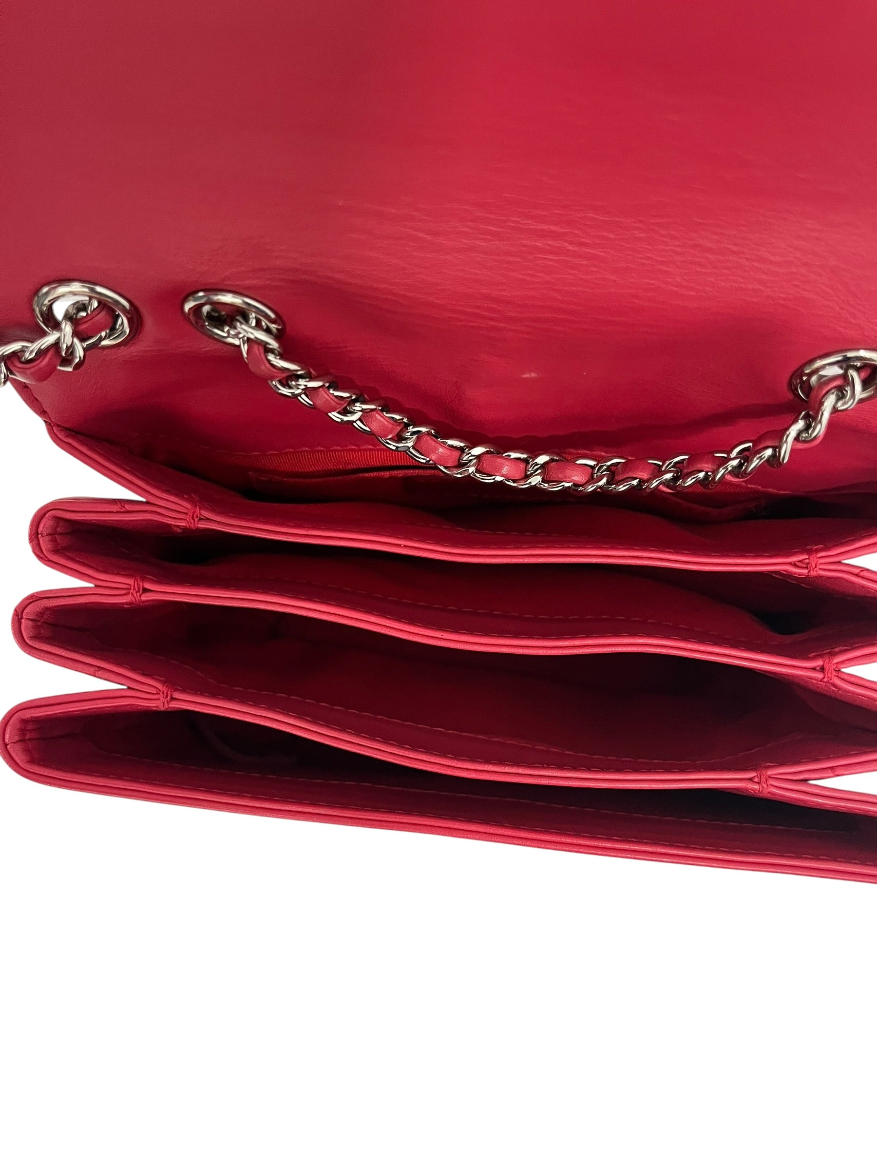 CHANEL/Cross Body Bag/Leather/RED/22285274 view 5