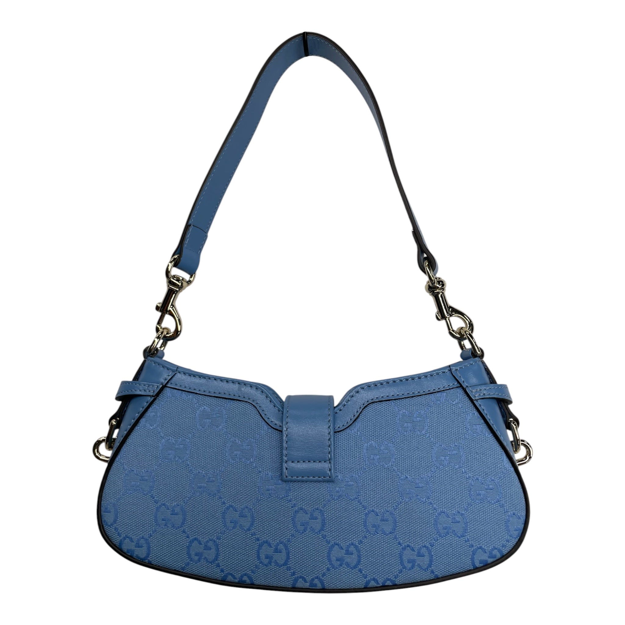 GUCCI/Hand Bag/Monogram/Cotton/BLU/GG CANVAS MOON SIDE MINI view 2