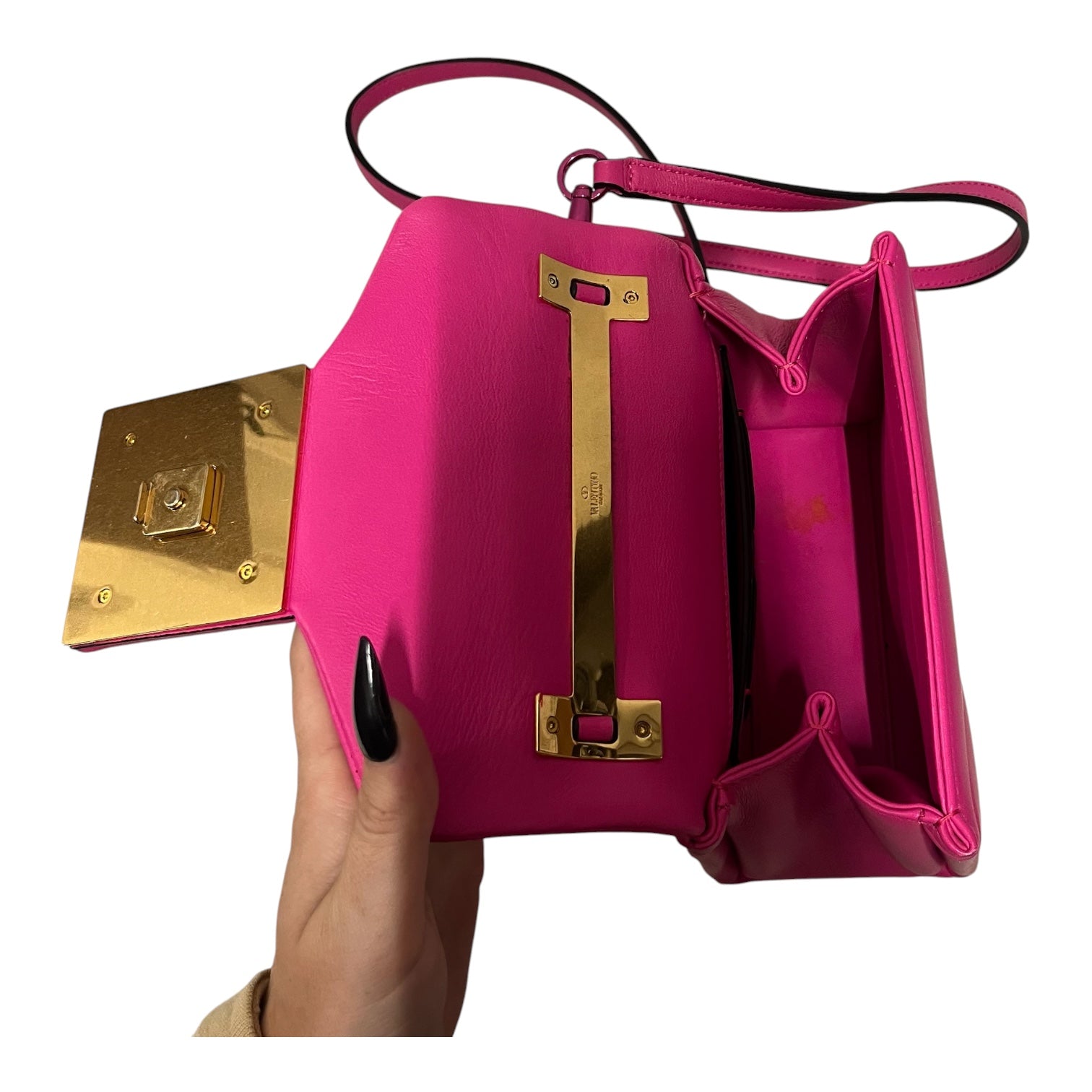 VALENTINO/Hand Bag/Leather/PNK/one stud view 4