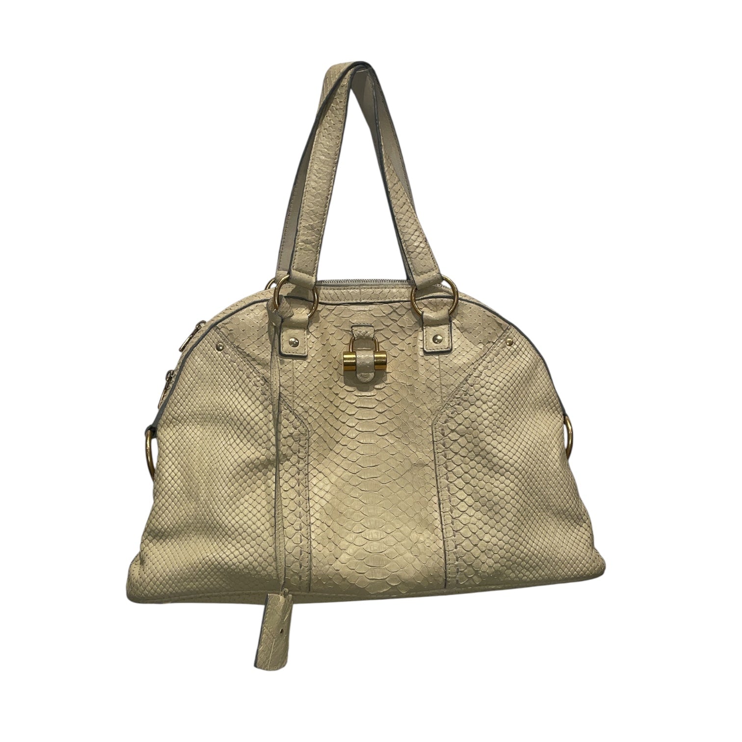 YVES SAINT LAURENT rive gauche/Hand Bag/Animal Pattern/Leather/CRM/156464 Muse Snake view 1