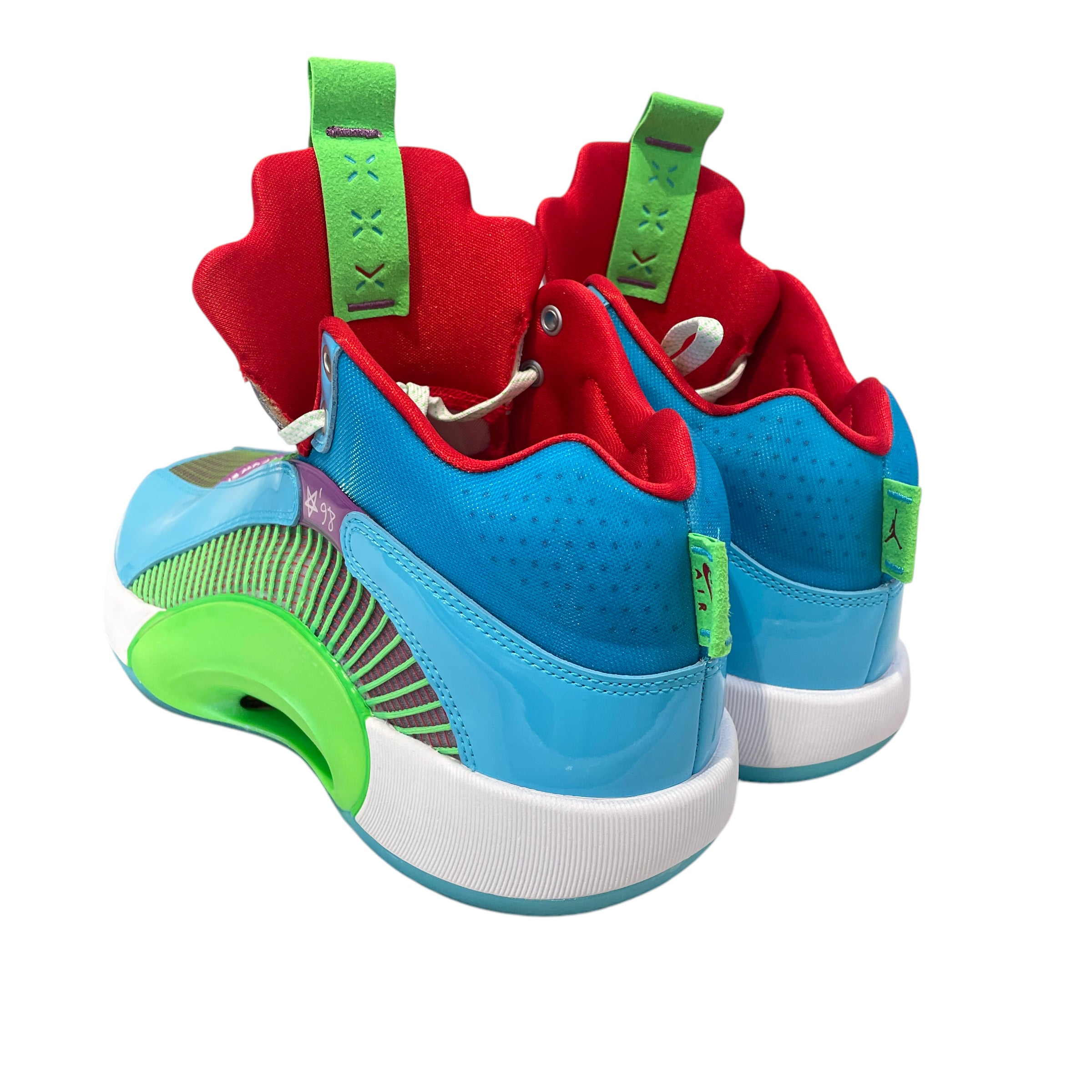 NIKE/Hi-Sneakers/US 12/All Over Print/Acrylic/BLU/xxxv jt view 2