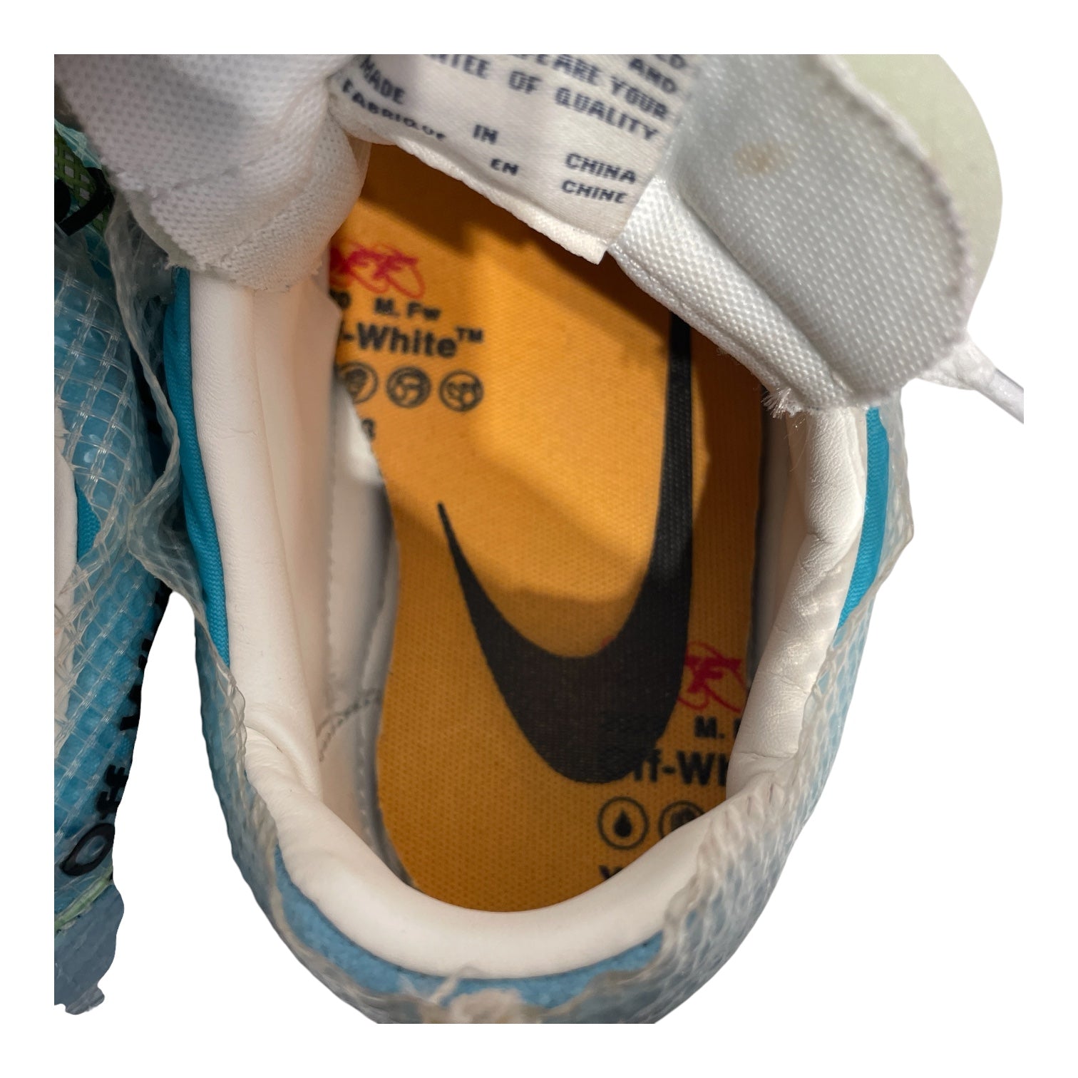 NIKE/OFF-WHITE/Low-Sneakers/US 10/BLU/WAFFLE RACER view 3
