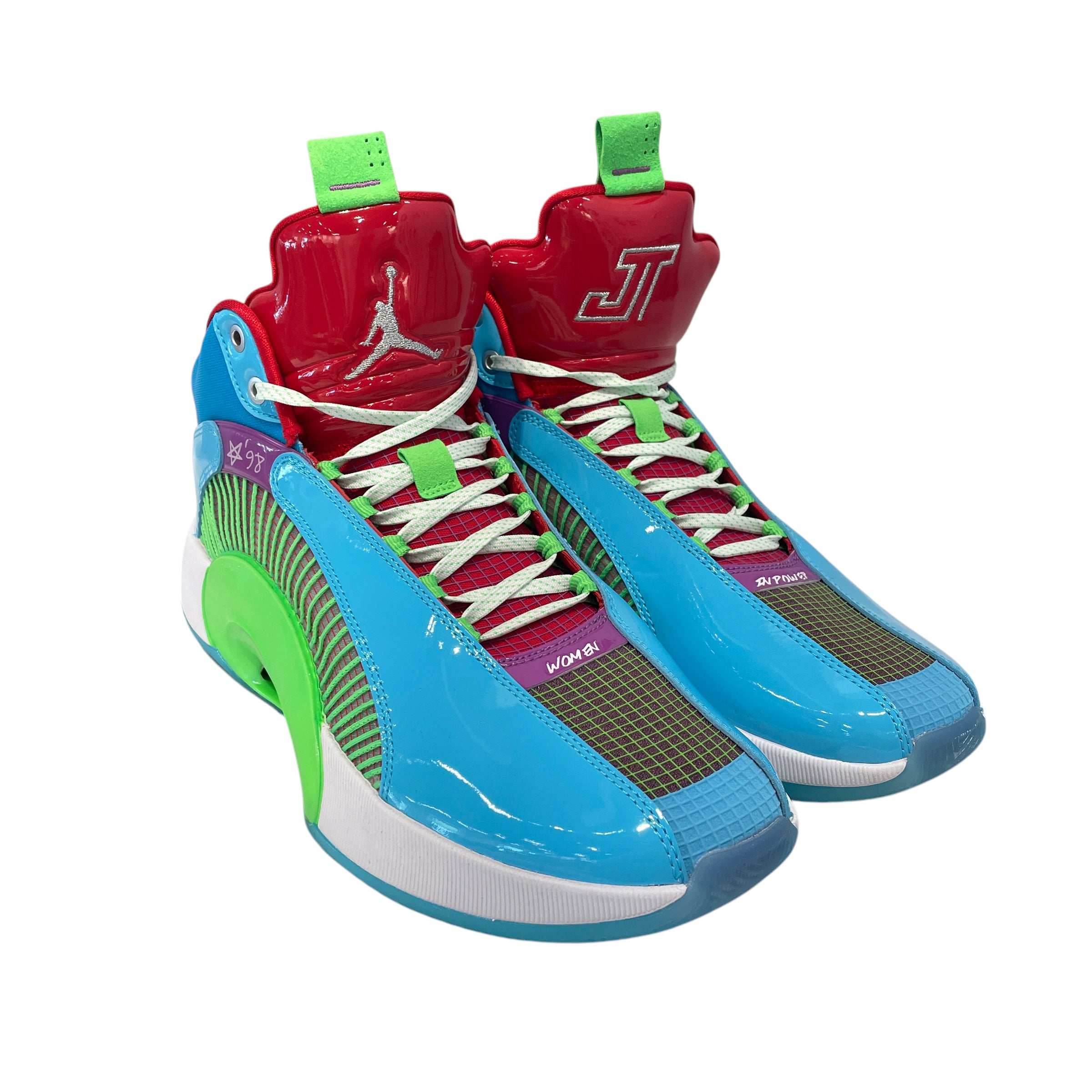 NIKE/Hi-Sneakers/US 12/All Over Print/Acrylic/BLU/xxxv jt view 1