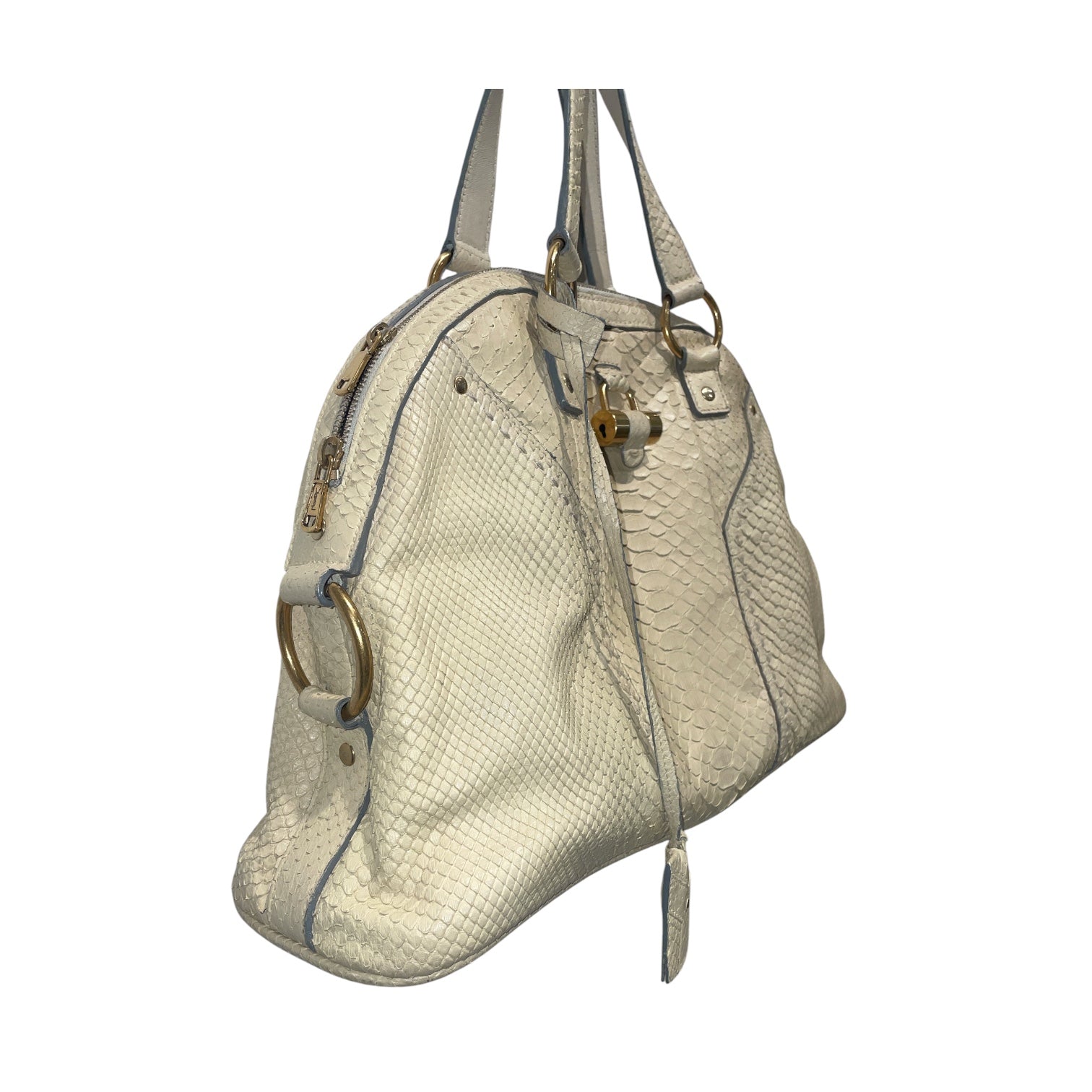 YVES SAINT LAURENT rive gauche/Hand Bag/Animal Pattern/Leather/CRM/156464 Muse Snake view 6