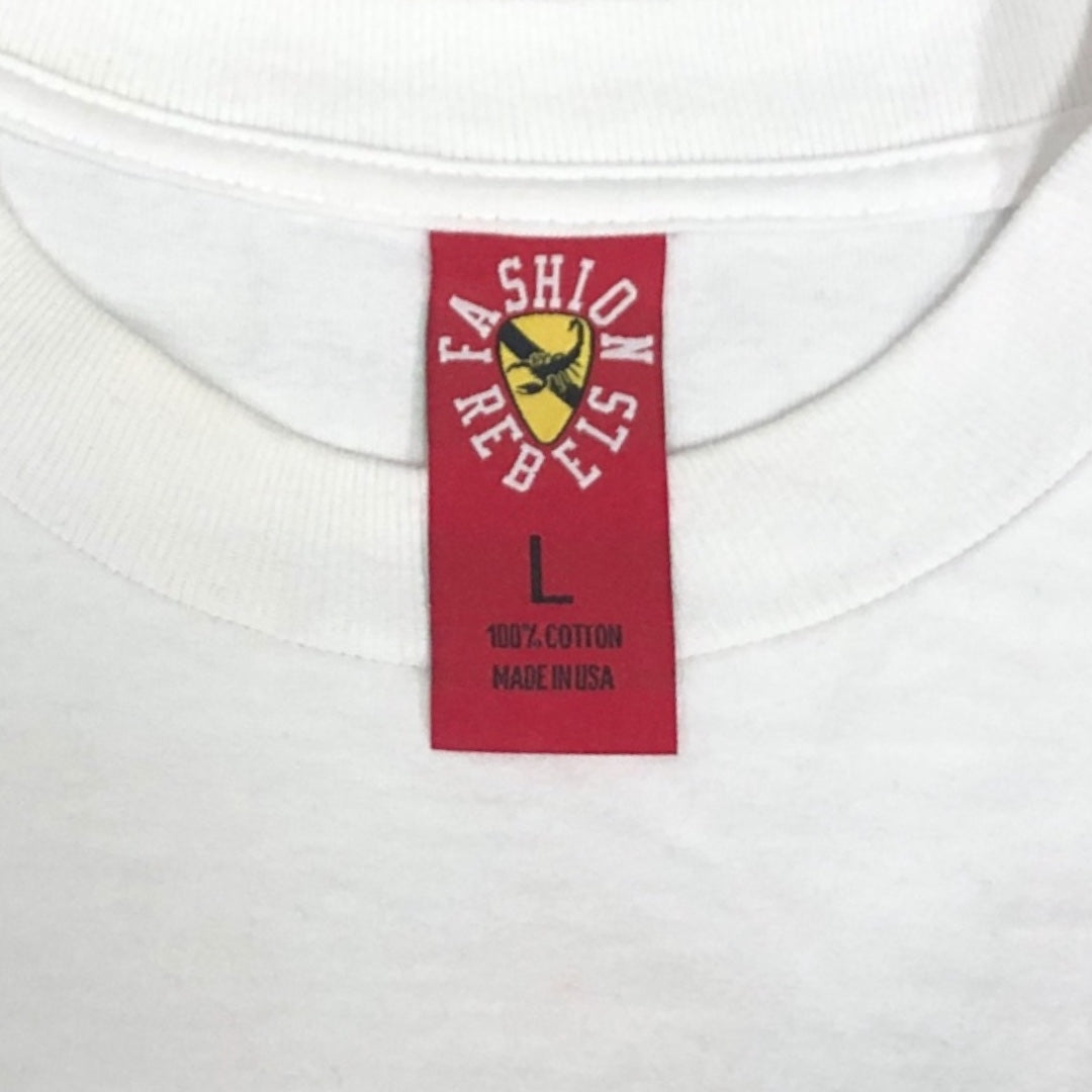 FASHION REBELS/T-Shirt/L/Cotton/WHT/WESTSIDE GUNN PRAY FOR PARIS view 3