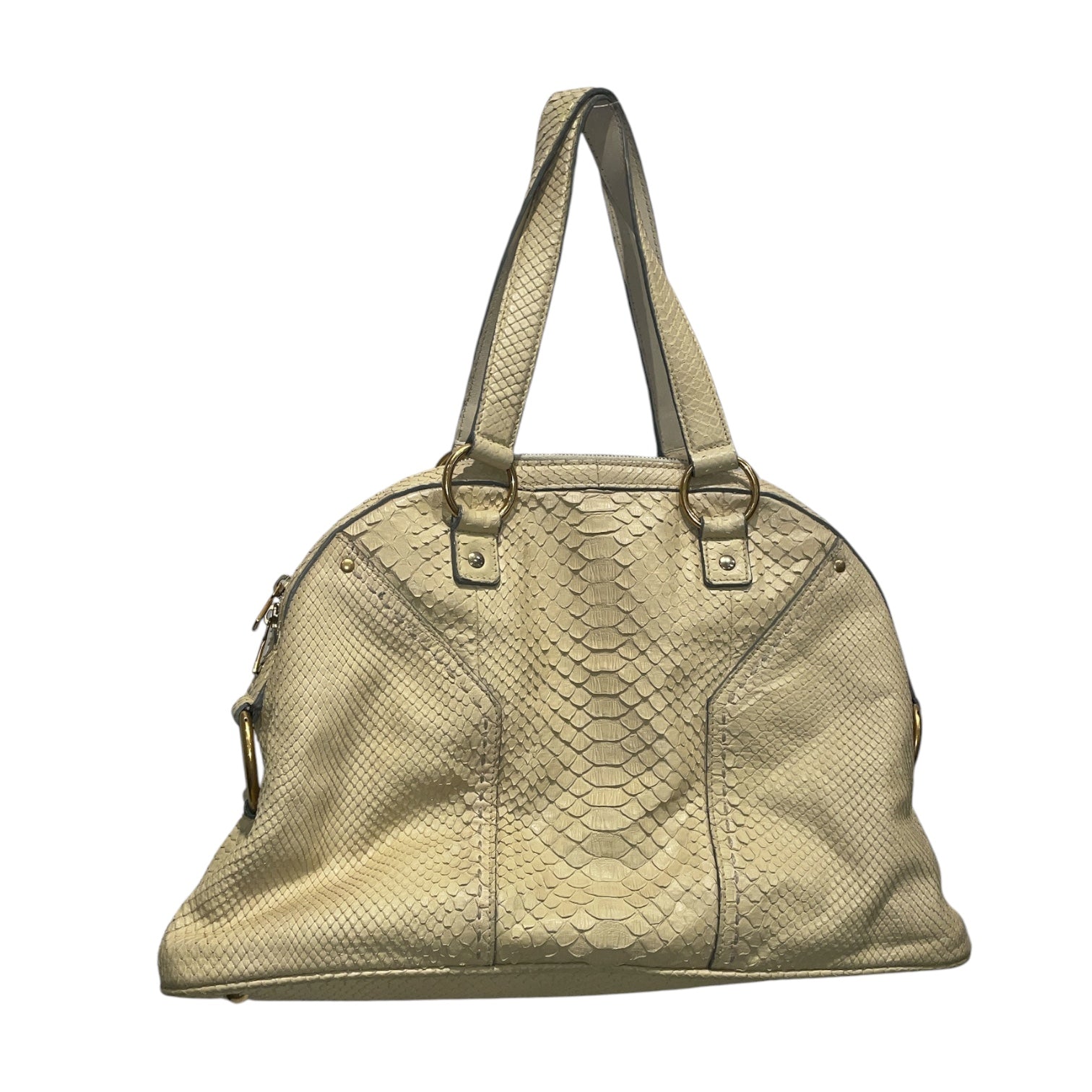 YVES SAINT LAURENT rive gauche/Hand Bag/Animal Pattern/Leather/CRM/156464 Muse Snake view 2