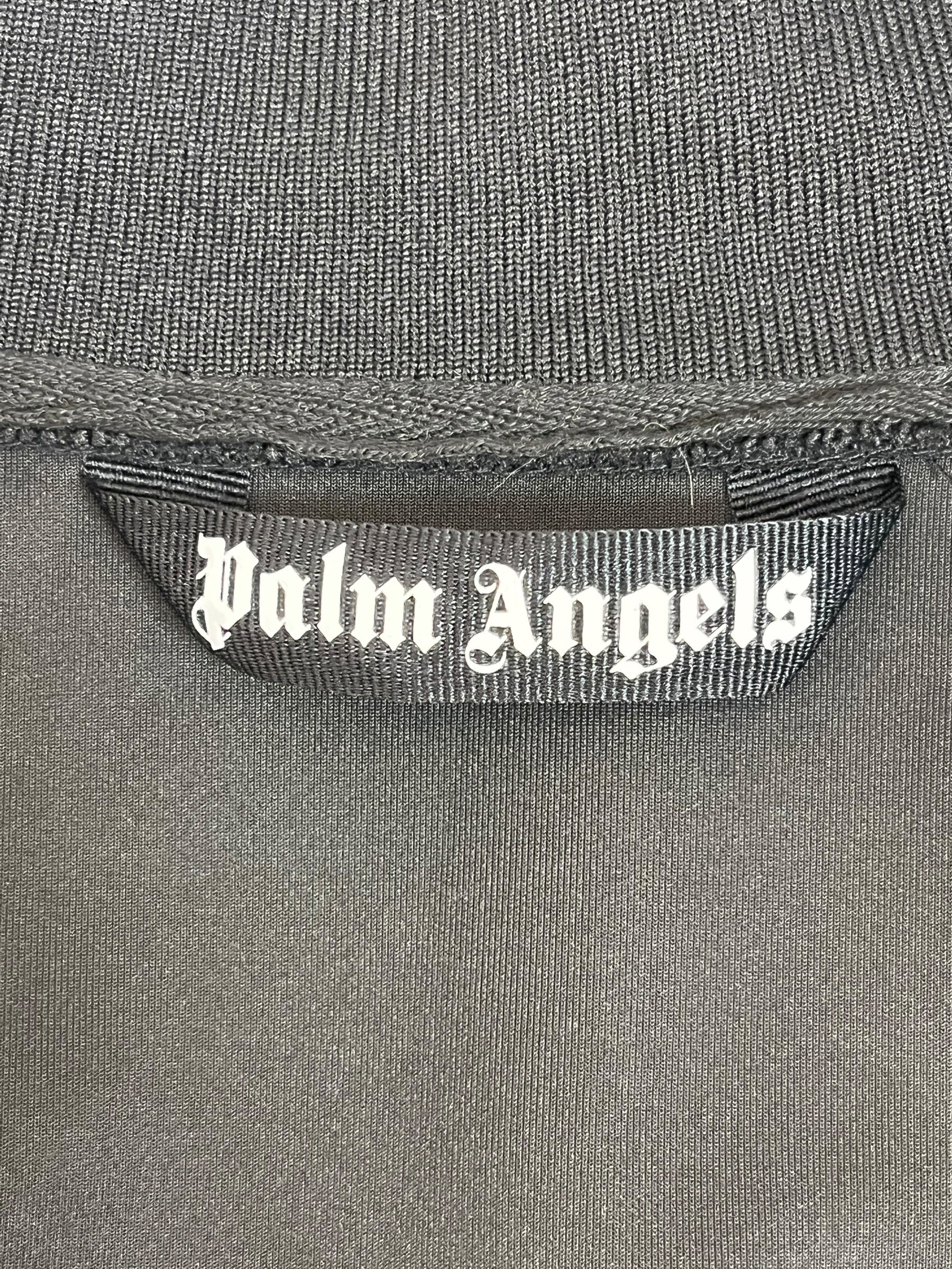 Palm Angels/Track Jkt/M/Polyester/BLK/two pink stripe down arms view 3