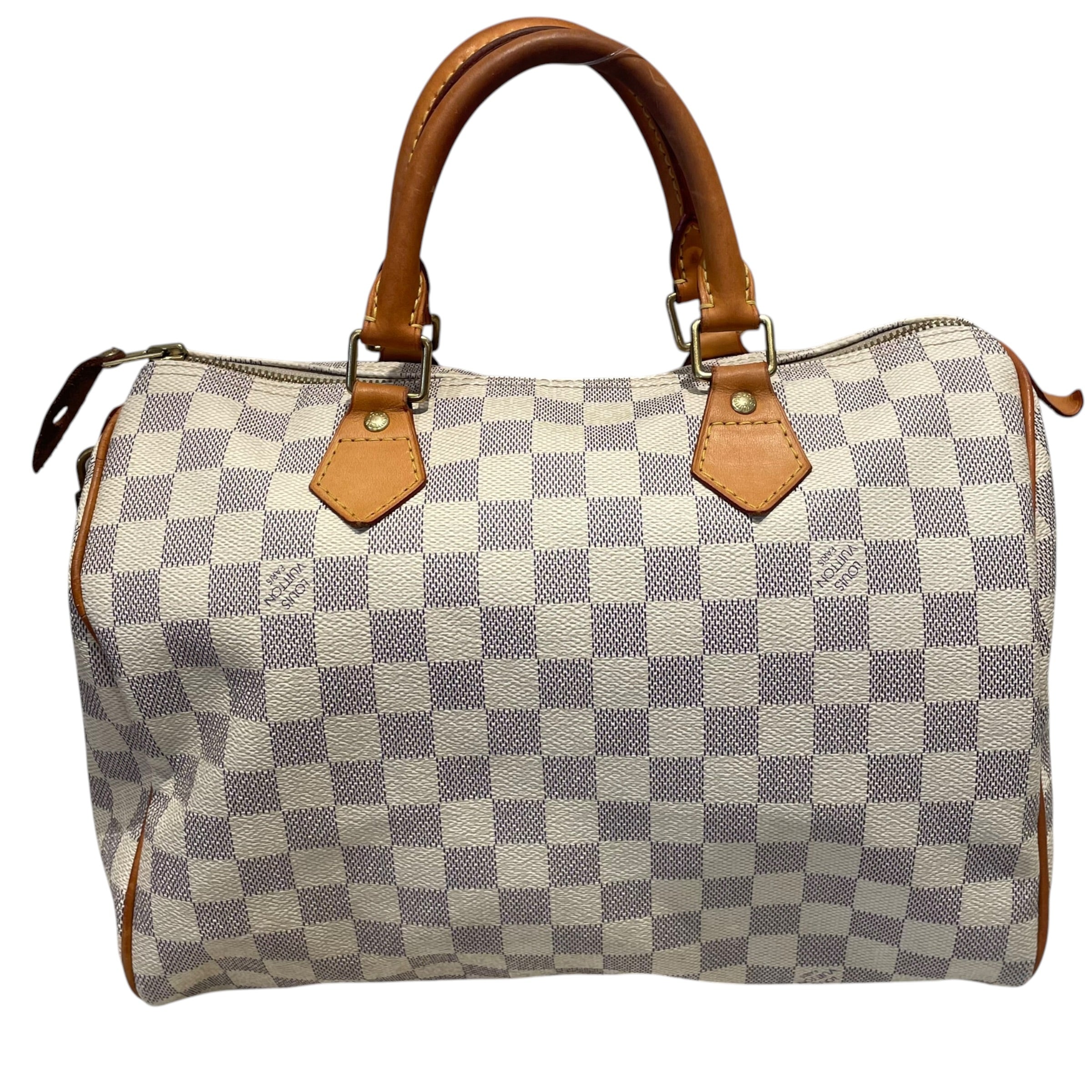 LOUIS VUITTON/Tote Bag/Leather/WHT/Damier Azure Speedy view 2