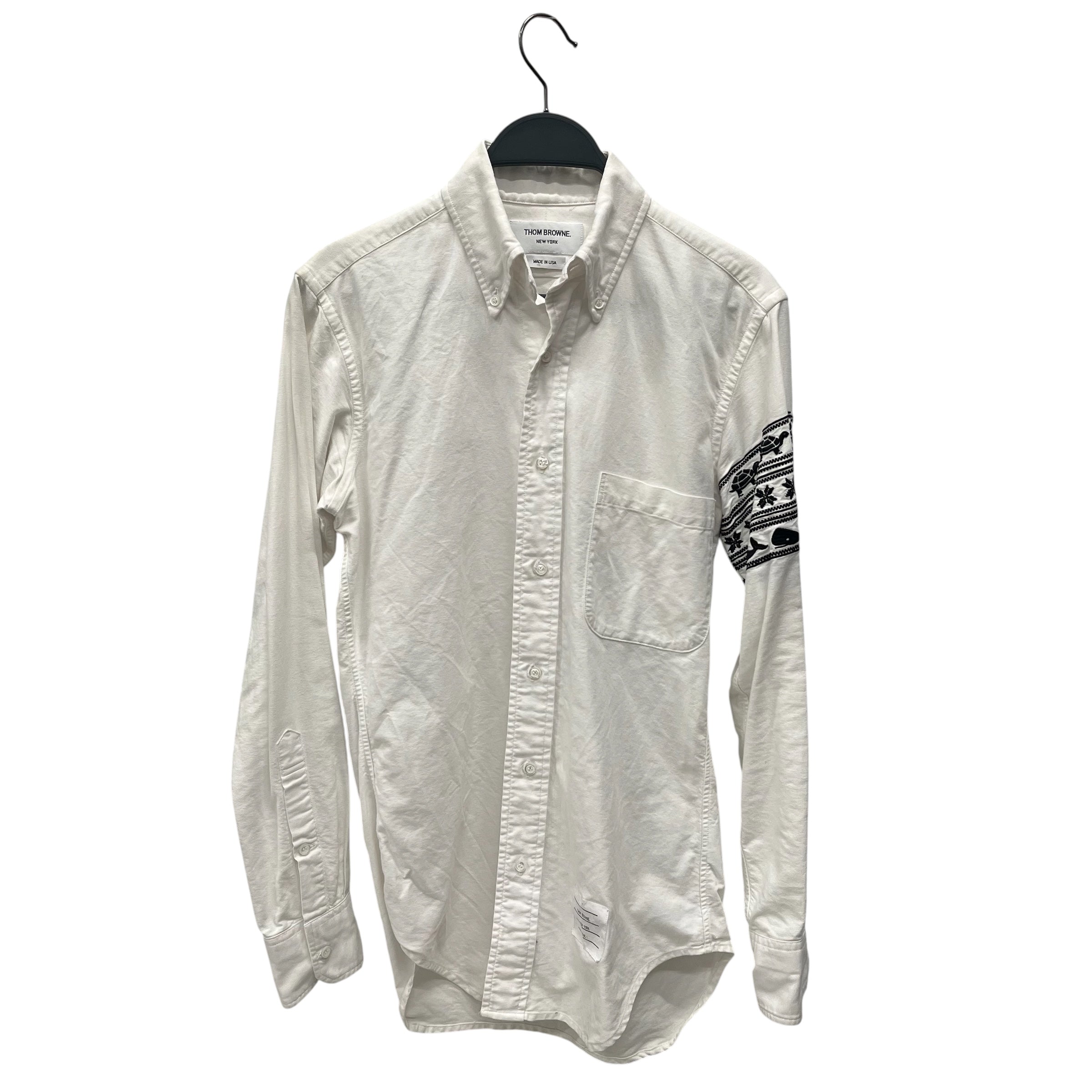 THOM BROWNE. NEW YORK/LS Shirt/M/Cotton/WHT/ view 1
