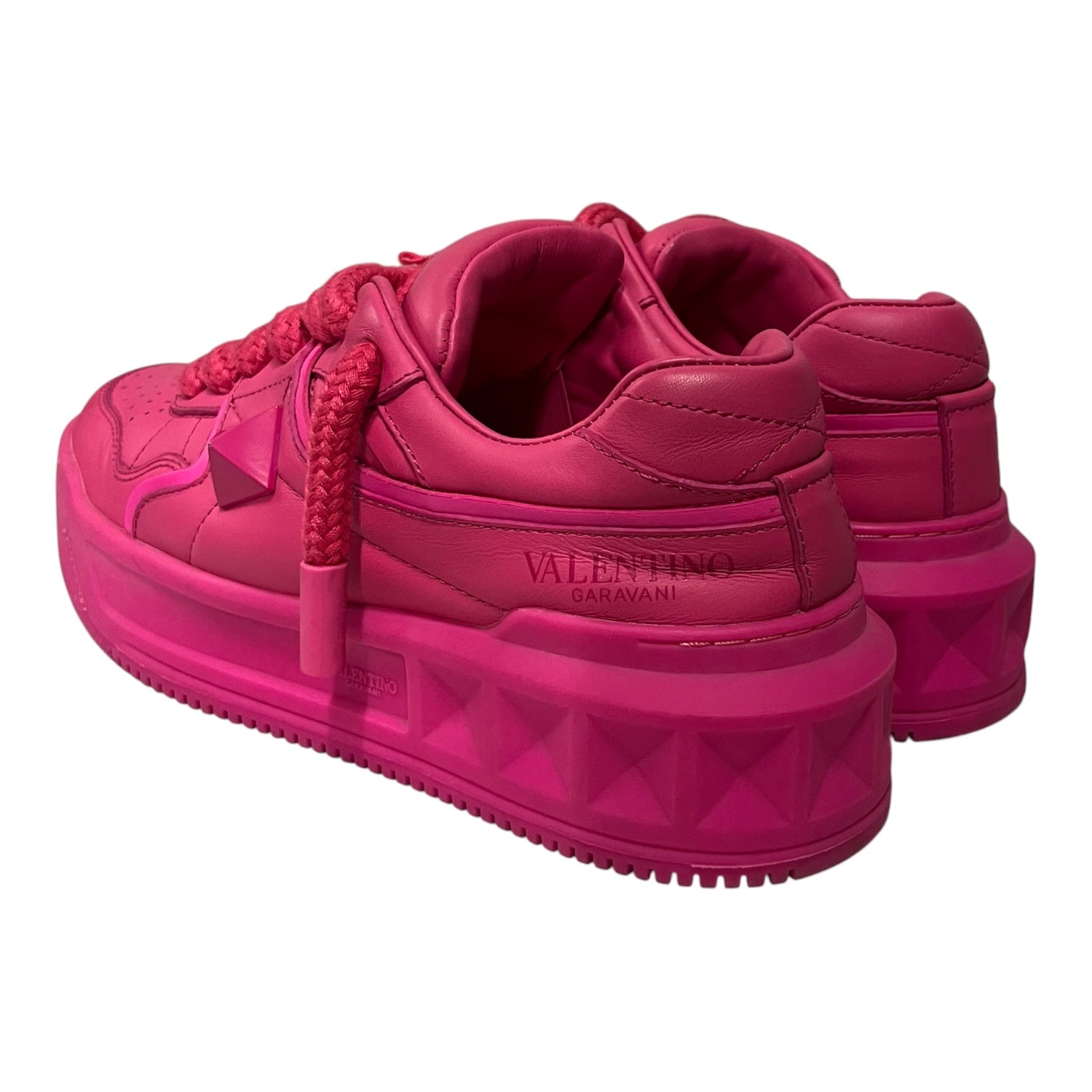 VALENTINO GARAVANI/Low-Sneakers/EU 40/Leather/PNK/pink stud puffy view 2
