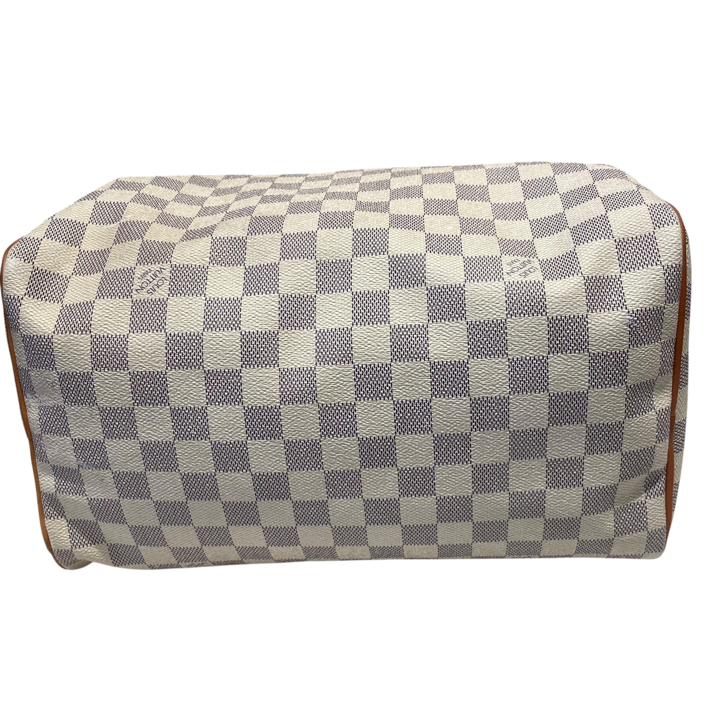LOUIS VUITTON/Tote Bag/Leather/WHT/Damier Azure Speedy view 3