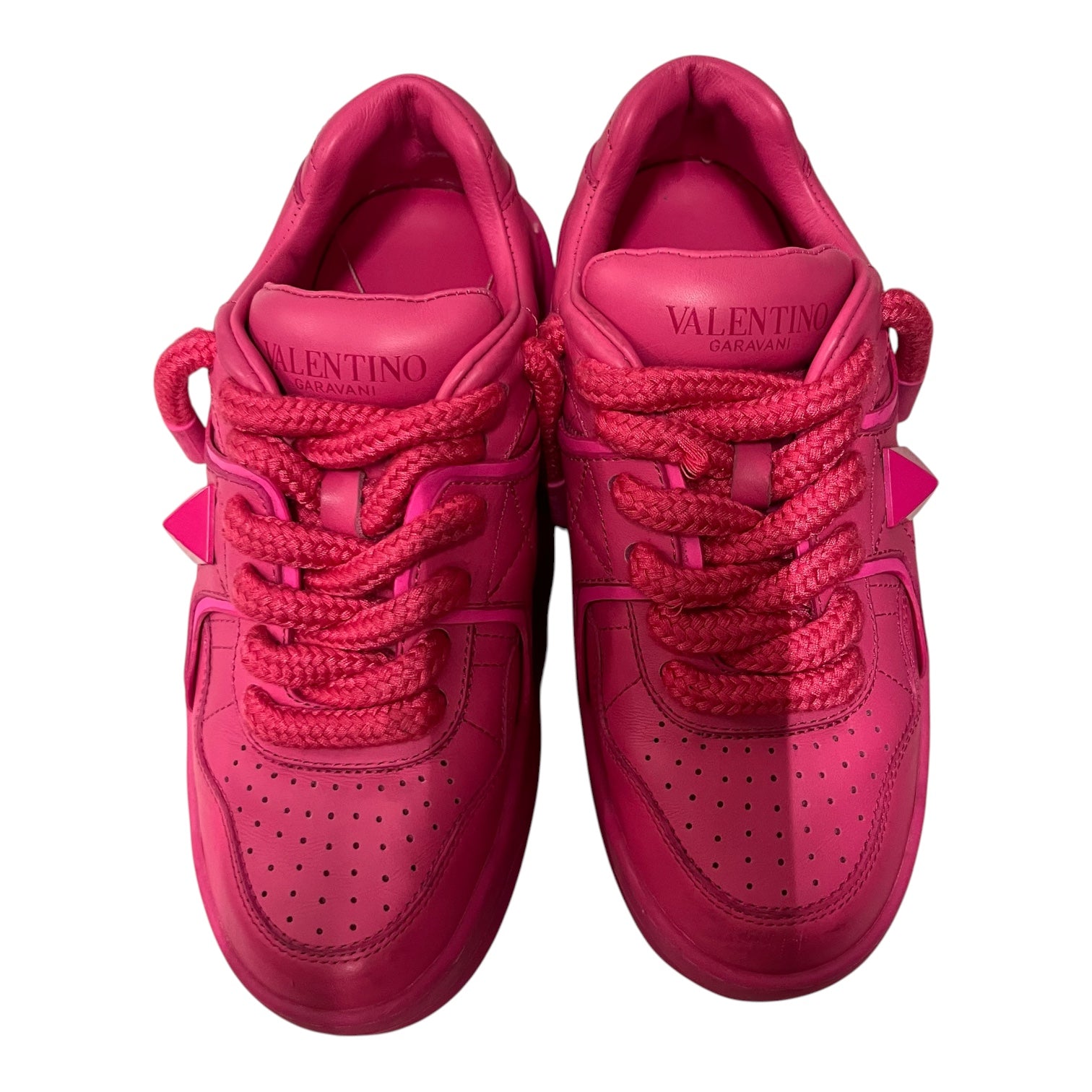 VALENTINO GARAVANI/Low-Sneakers/EU 40/Leather/PNK/pink stud puffy view 4