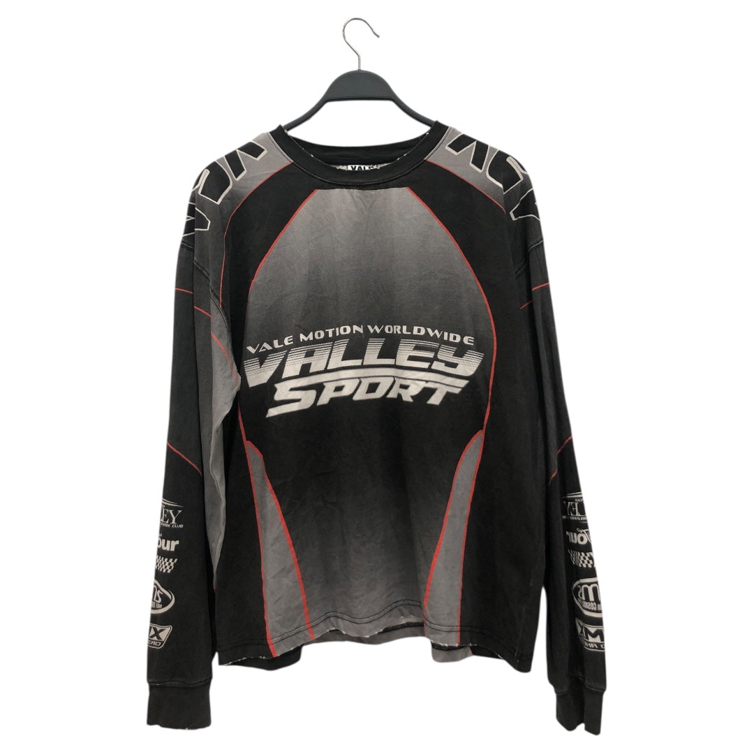 Vale/LS T-Shirt/L/Cotton/GRY/All Over Print/VALE MOTION WORLDWIDE view 1