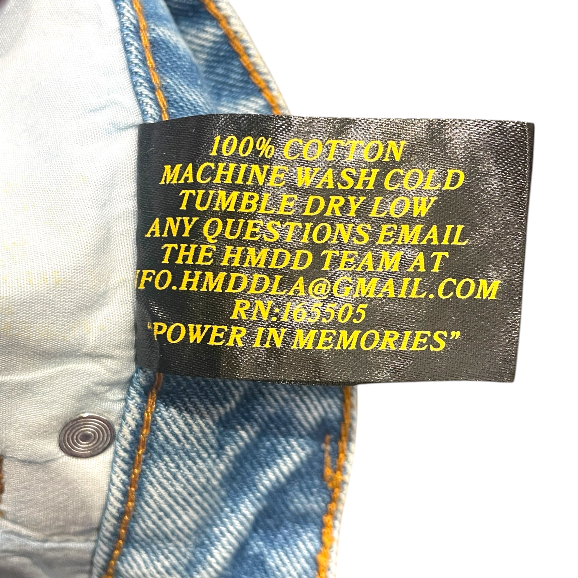 HMDD(Happy Memories Don't Die)/Shorts/S/Denim/BLU/rhinestones view 4