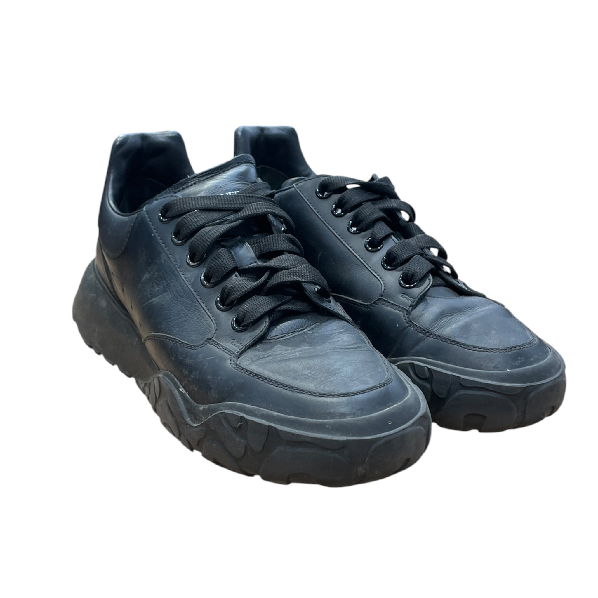Alexander McQueen/Low-Sneakers/EU 41/Leather/BLK/low snkr view 1