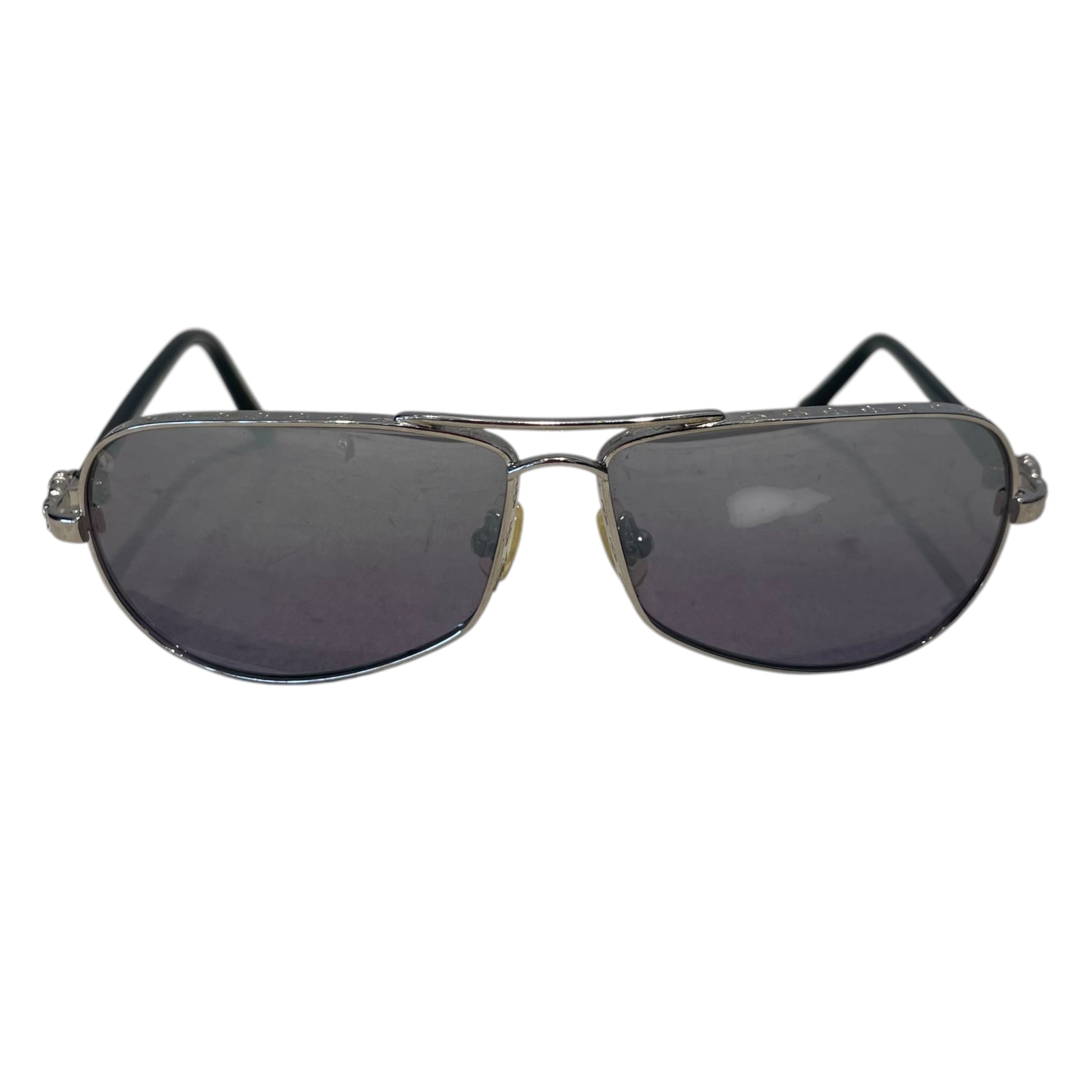 CHROME HEARTS/Sunglasses/Wood/BLK/red style aviattors view 1