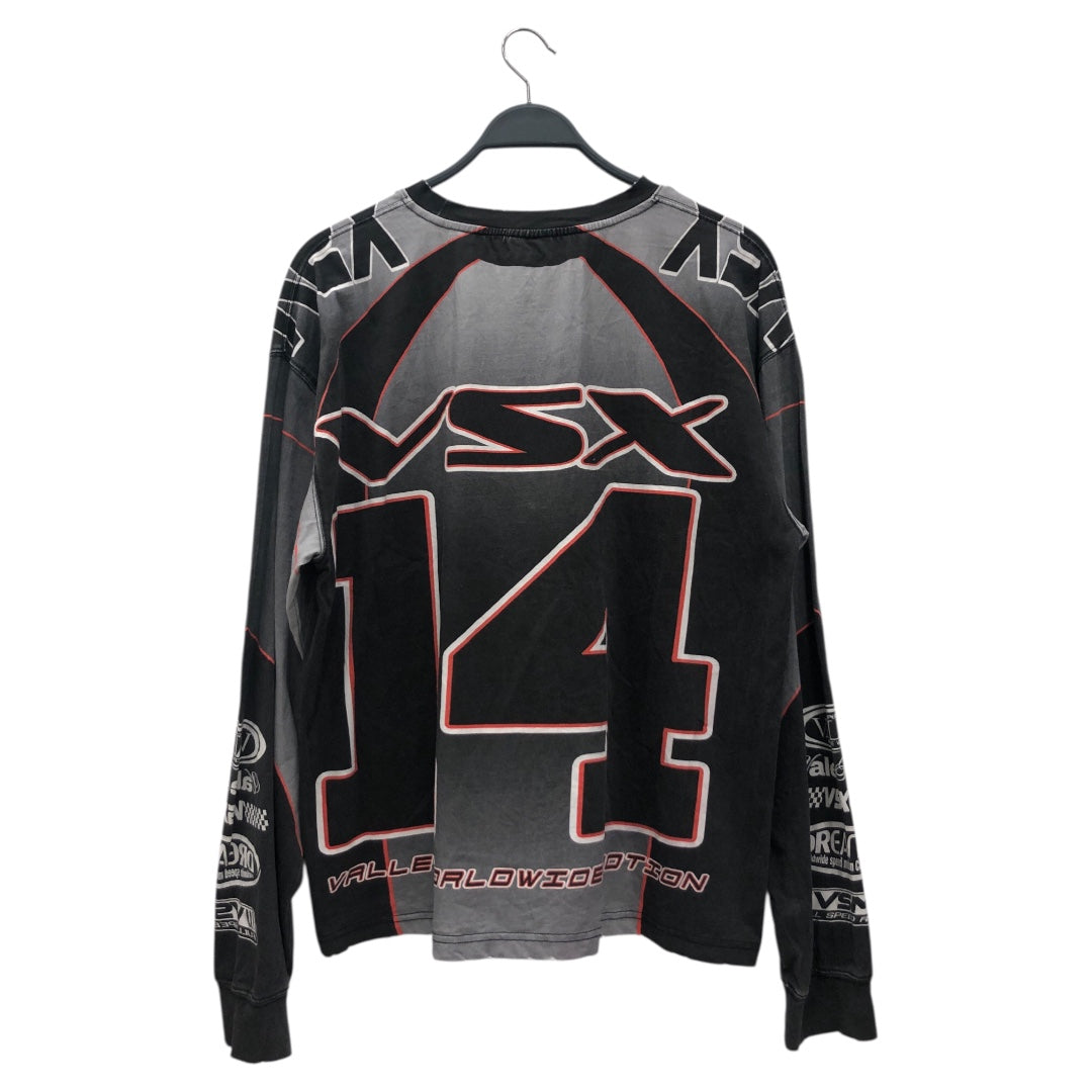 Vale/LS T-Shirt/L/Cotton/GRY/All Over Print/VALE MOTION WORLDWIDE view 2