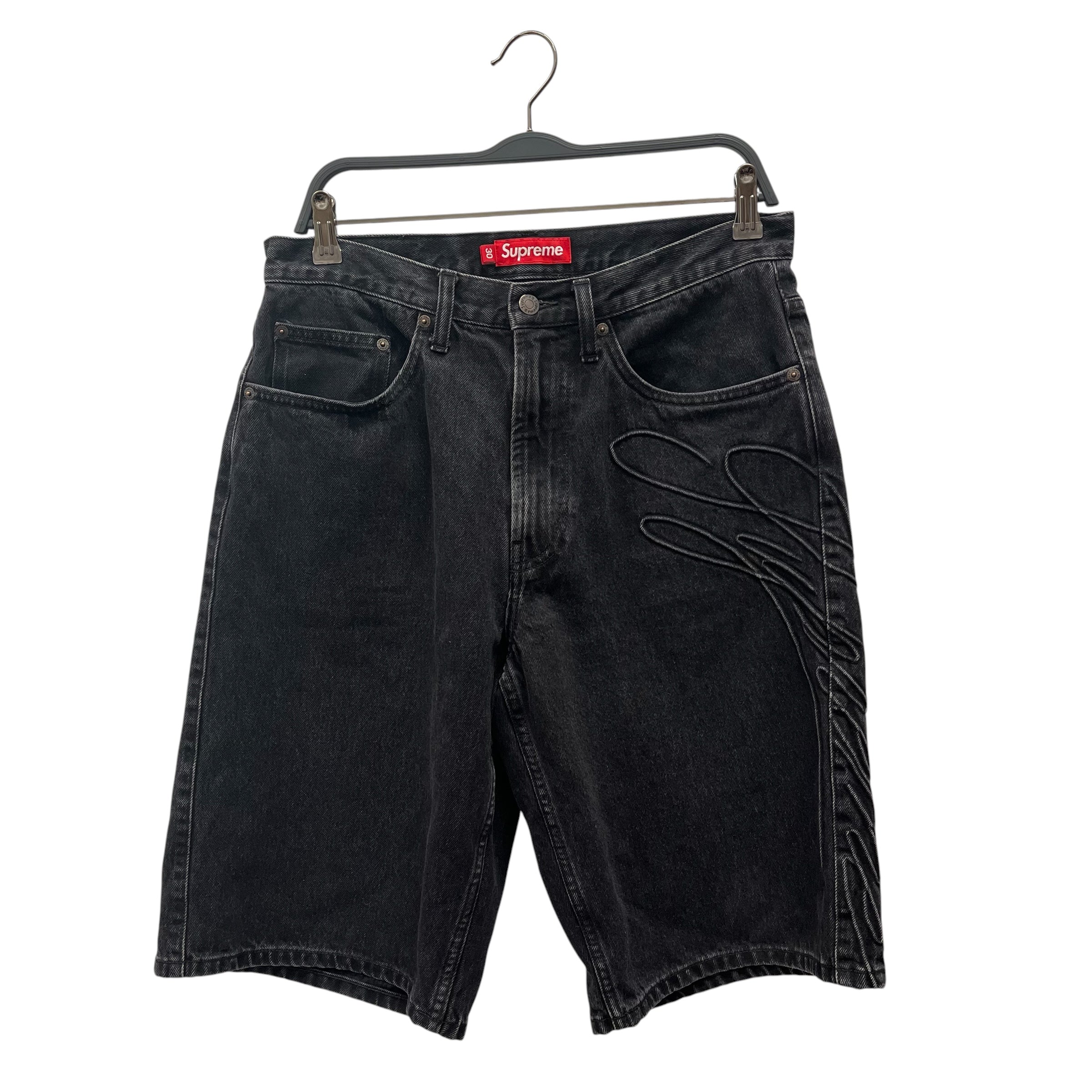 Supreme/Shorts/30/Denim/BLK/Graphic/SCRIPT BAGGY view 1