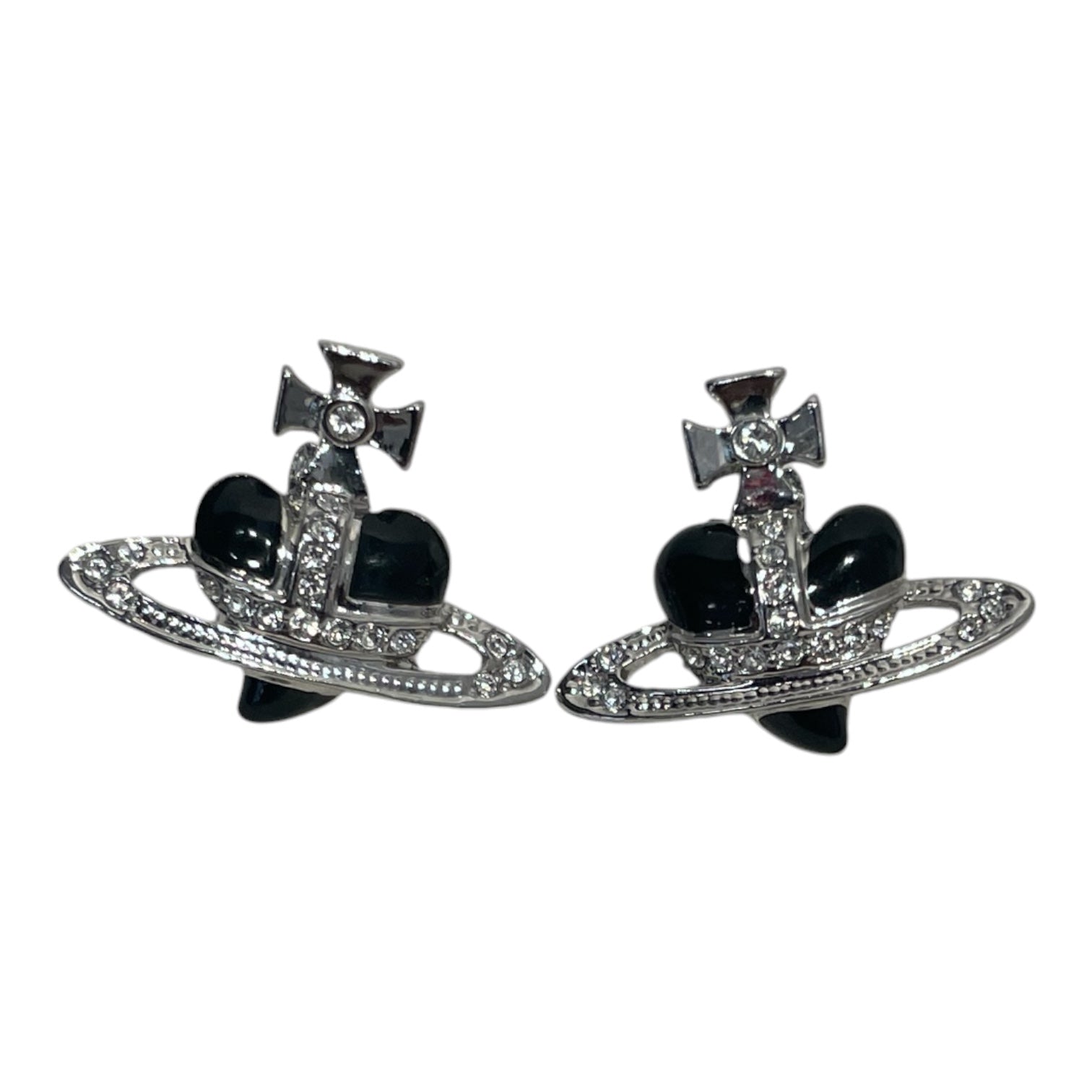 Vivienne Westwood/Earrings/BLK/HEART view 1