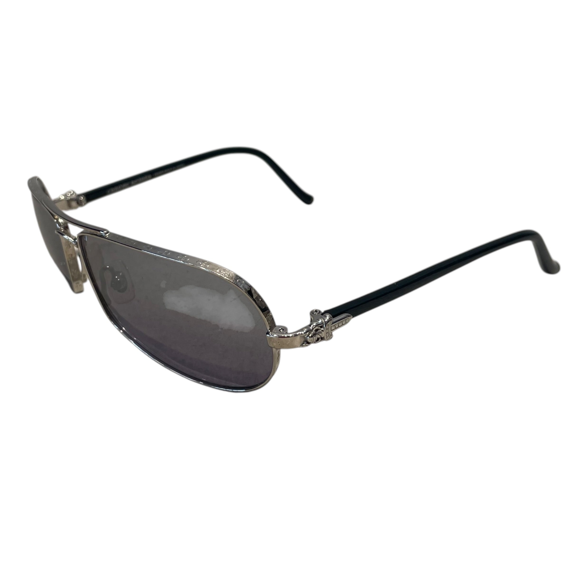 CHROME HEARTS/Sunglasses/Wood/BLK/red style aviattors view 2