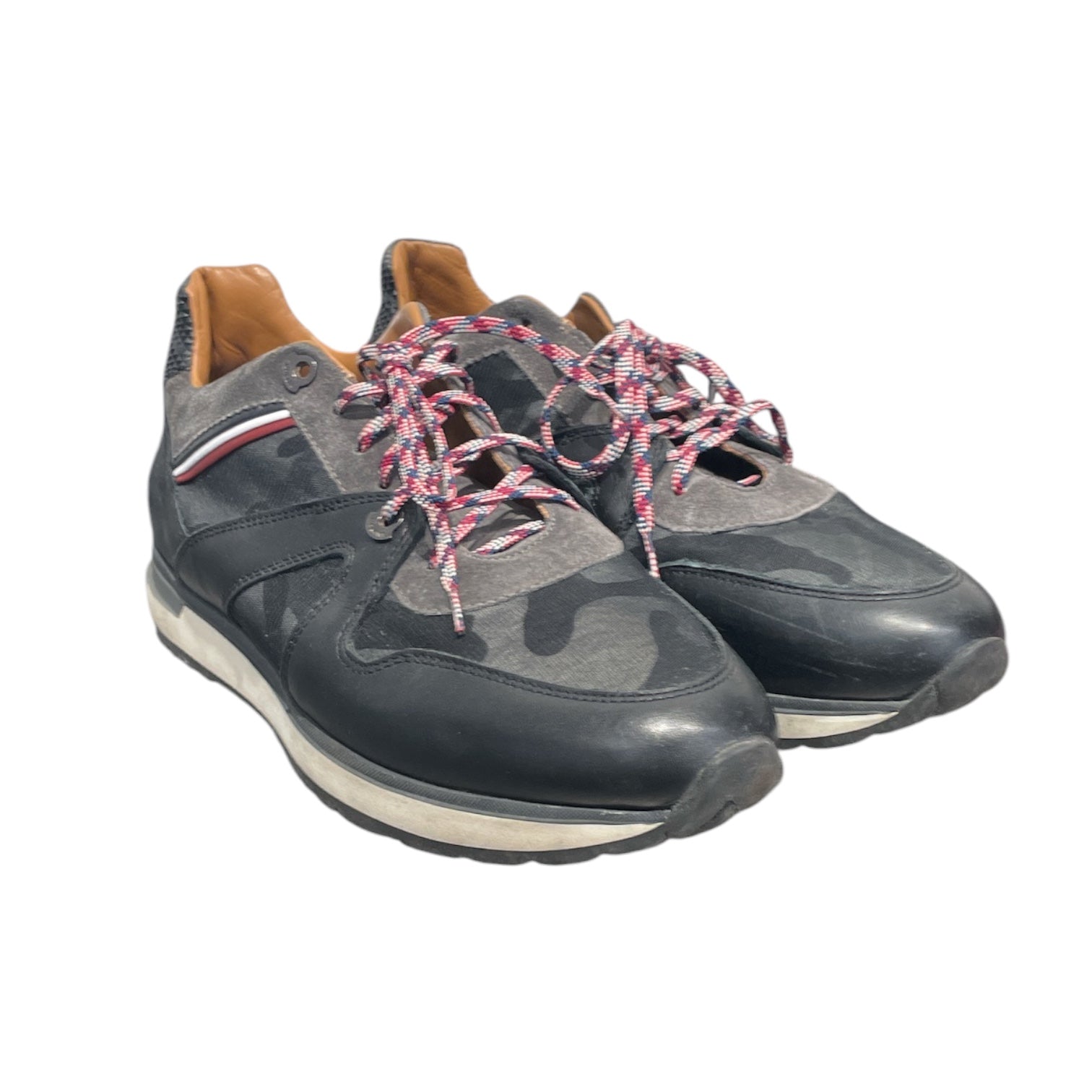 MONCLER/Low-Sneakers/US 10/Camouflage/Leather/GRY/Grey Camo Trainers Red Laces view 1