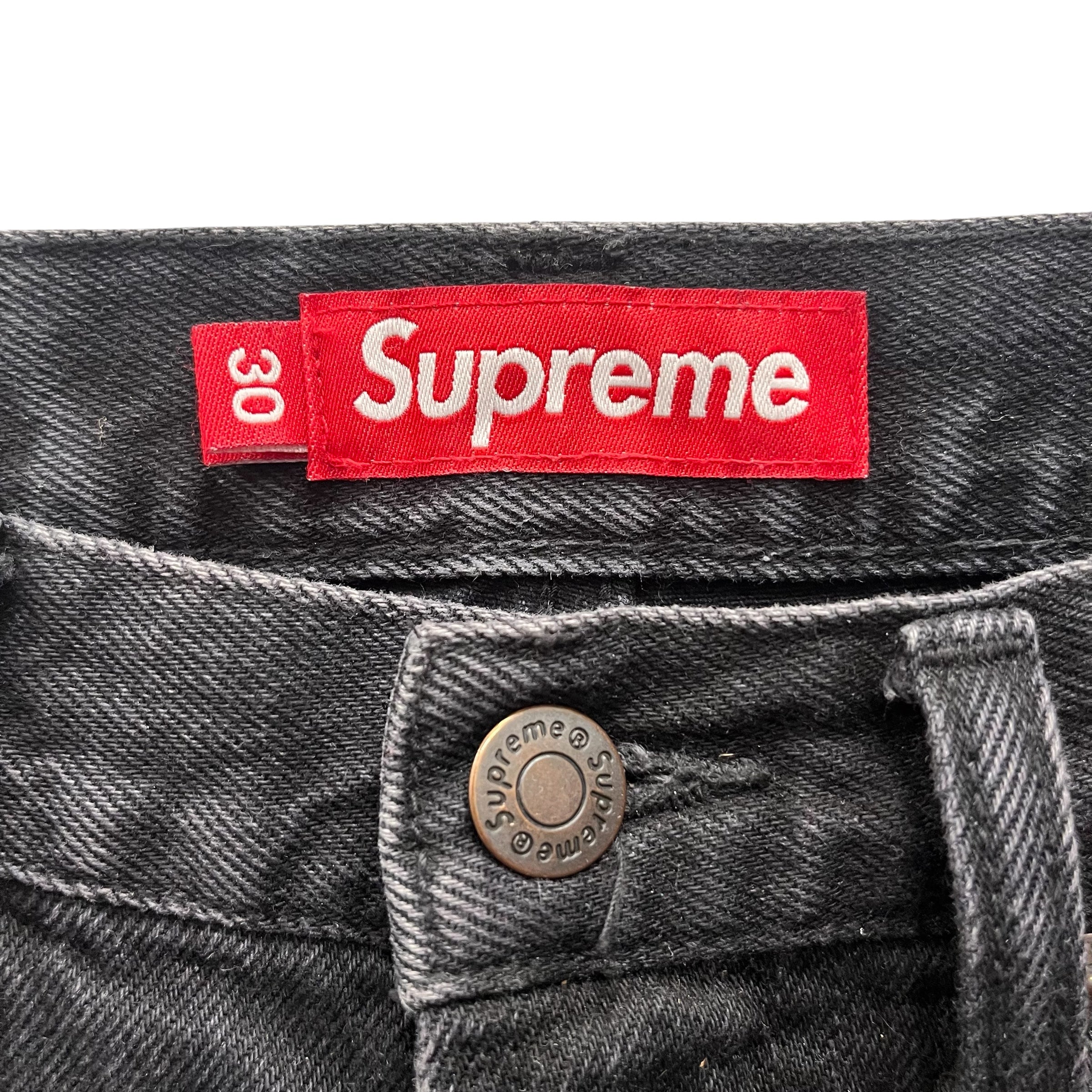 Supreme/Shorts/30/Denim/BLK/Graphic/SCRIPT BAGGY view 3