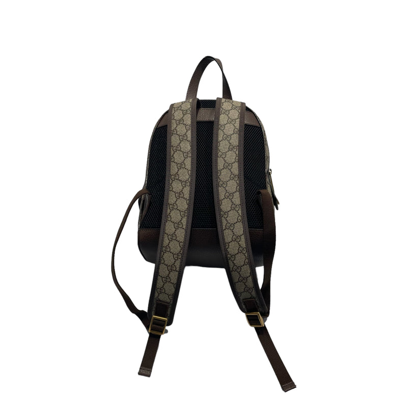 GUCCI/Backpack/M/Monogram/Leather/BEG/GG SUPREME OPHIDA BACKPACK