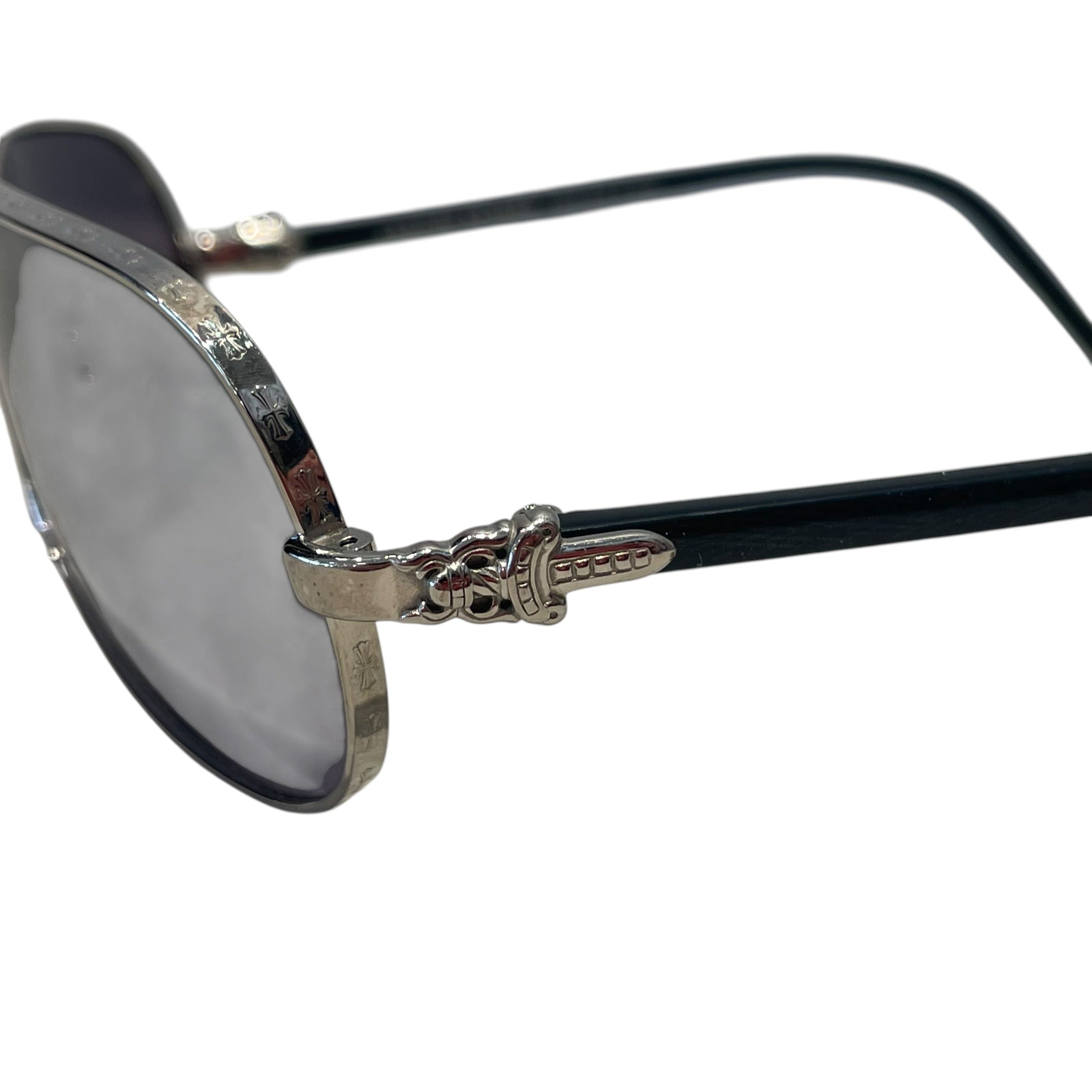 CHROME HEARTS/Sunglasses/Wood/BLK/red style aviattors view 4