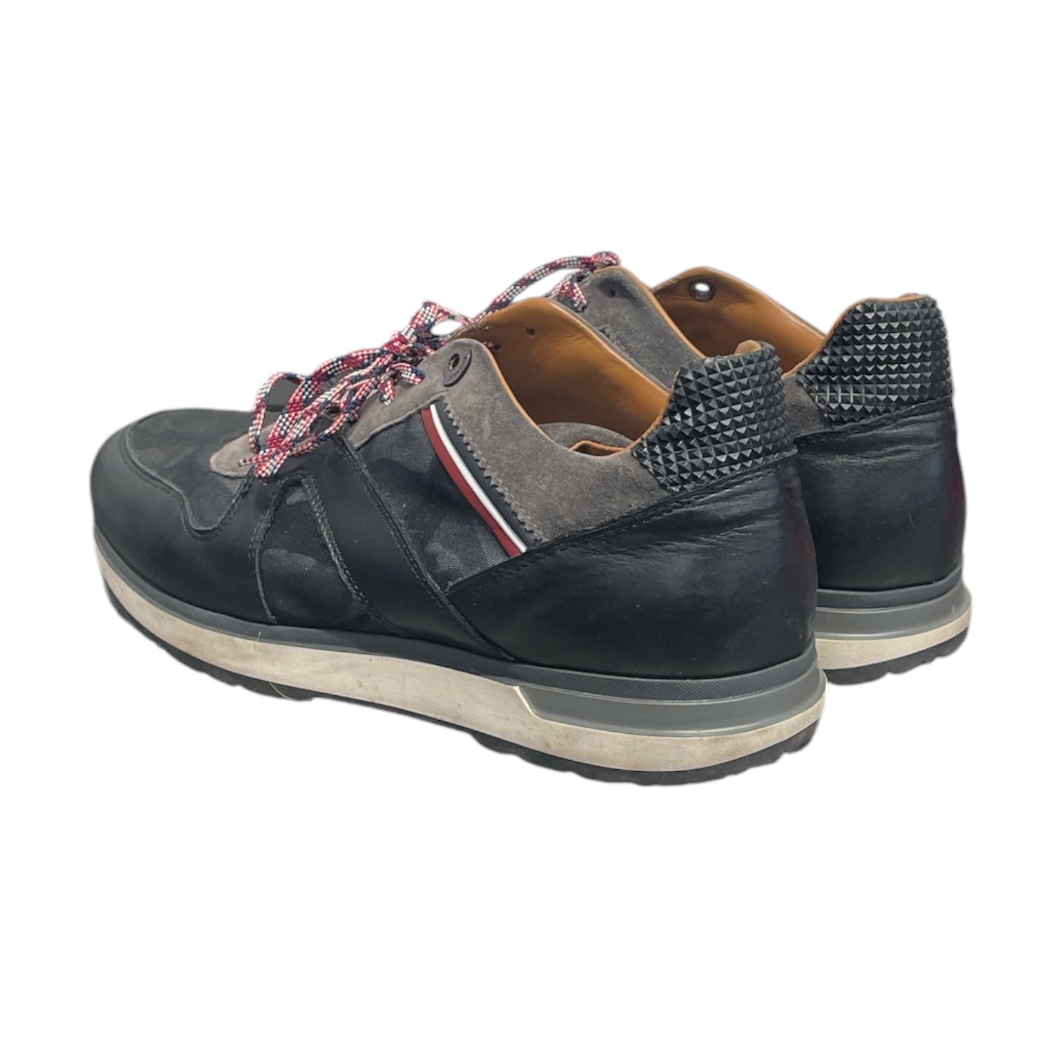 MONCLER/Low-Sneakers/US 10/Camouflage/Leather/GRY/Grey Camo Trainers Red Laces view 2