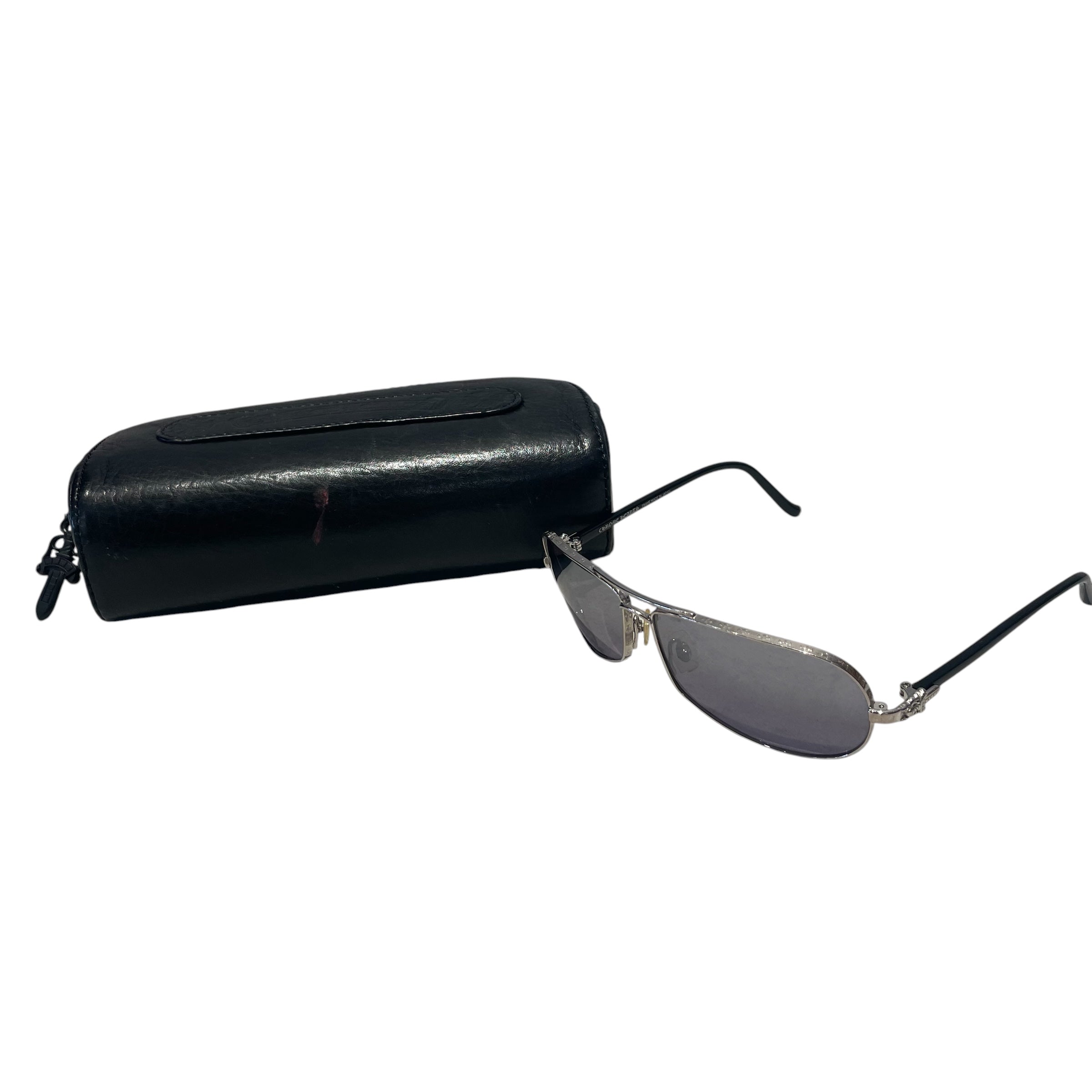 CHROME HEARTS/Sunglasses/Wood/BLK/red style aviattors view 5