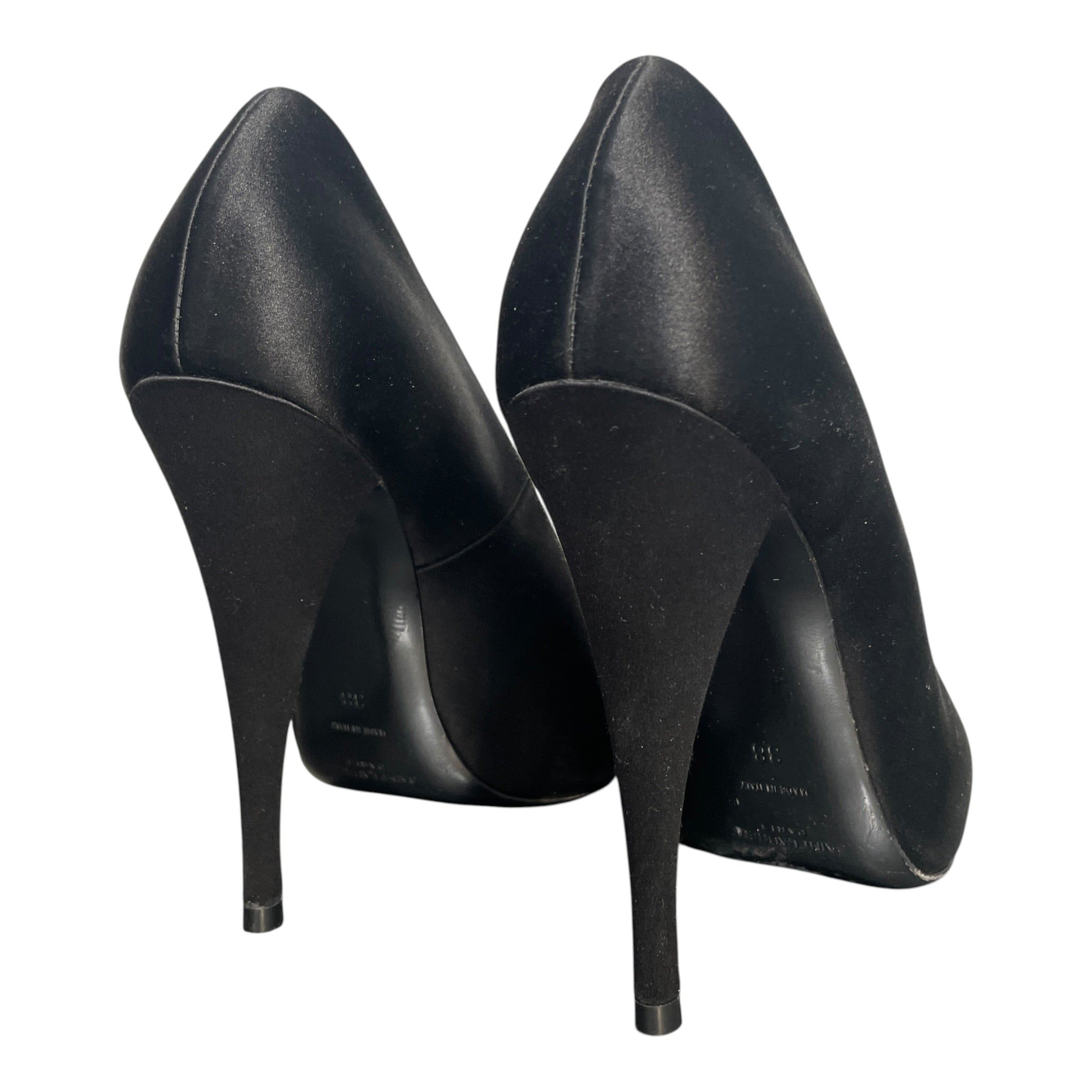 SAINT LAURENT/Heels/EU 38/Suede/BLK/Franky Calypso Pumps view 2