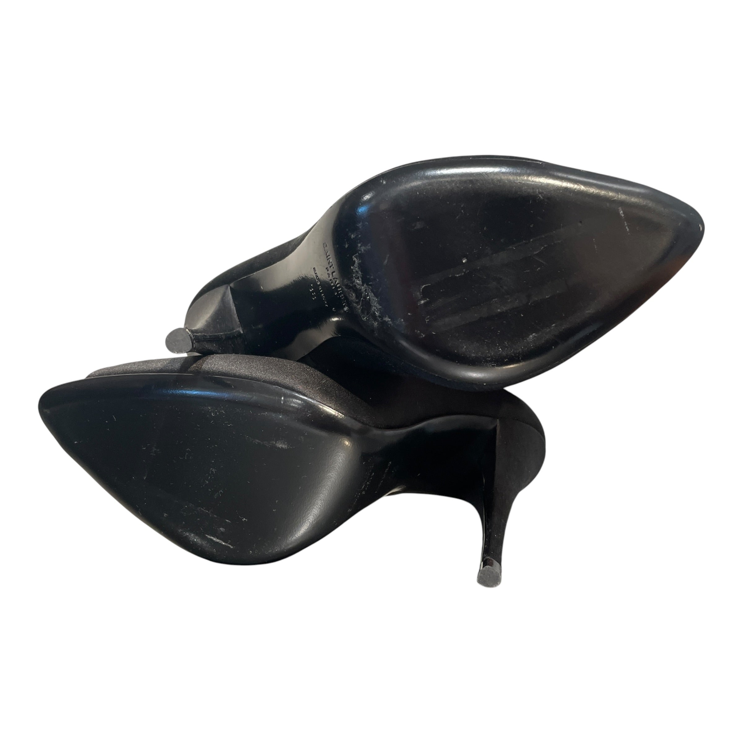 SAINT LAURENT/Heels/EU 38/Suede/BLK/Franky Calypso Pumps view 5