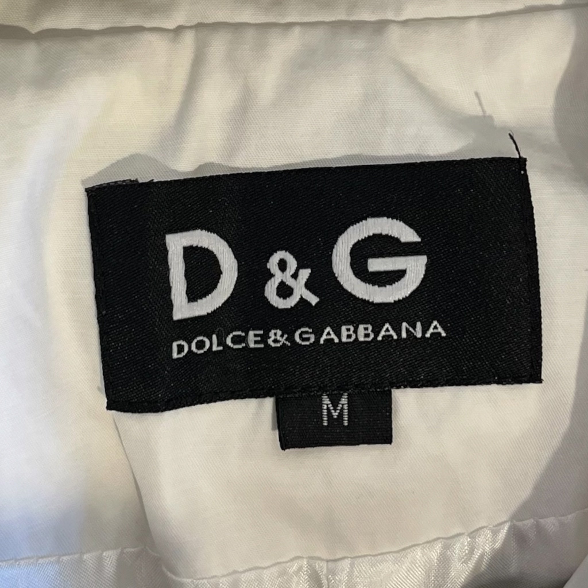 DOLCE&GABBANA/Jacket/M/Nylon/WHT/vintage D&G silver zipper jkt view 3