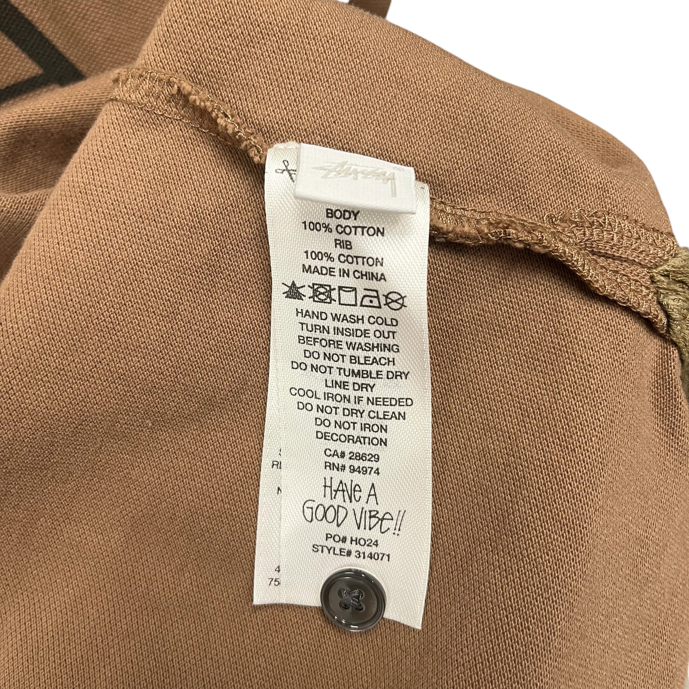 STUSSY/Polo Shirt/M/Cotton/BRW/stussy x denim tears view 4