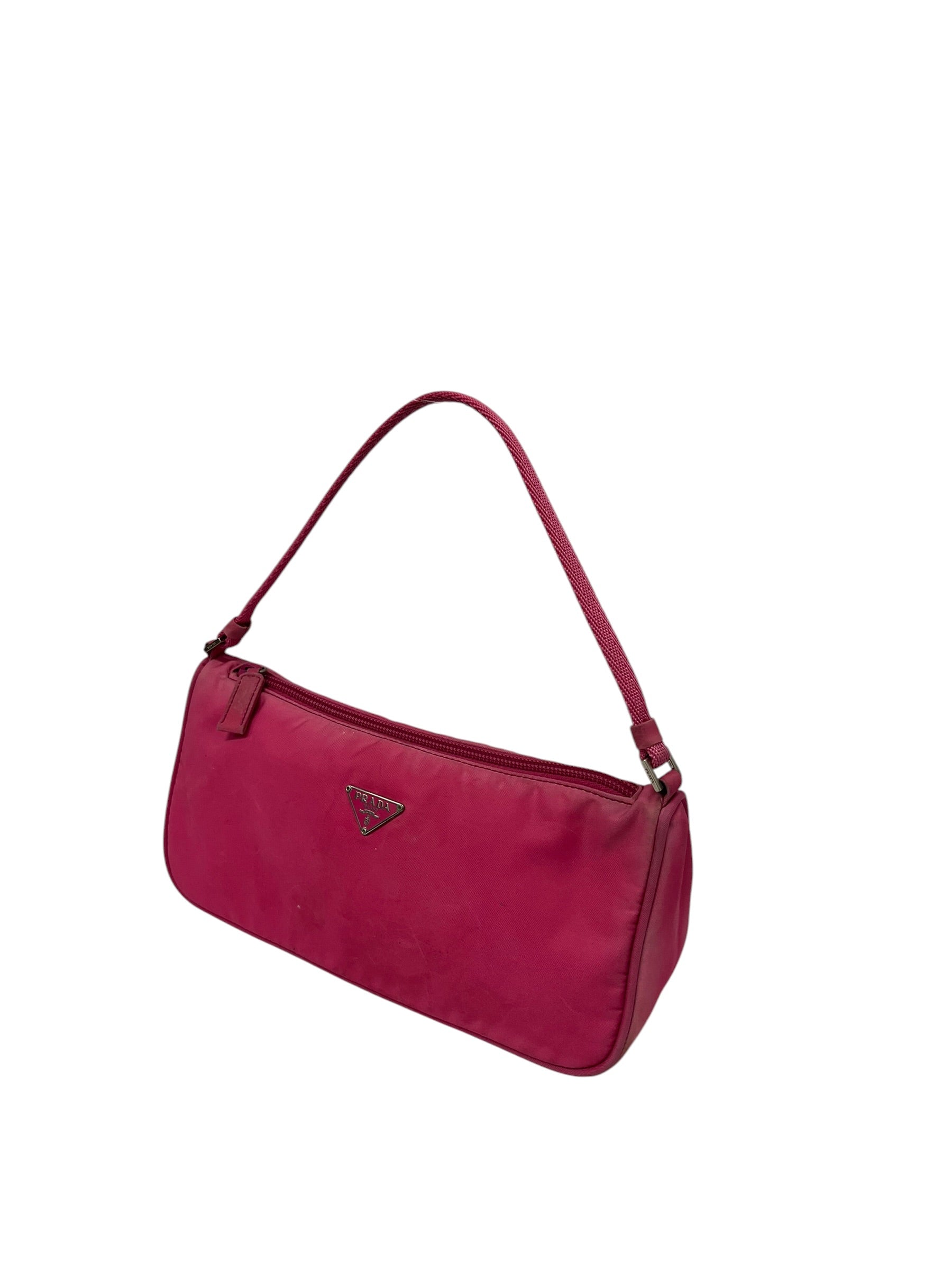 PRADA/Hand Bag/Nylon/PNK/TESSUTO SAFFIANO POCHETTE view 3