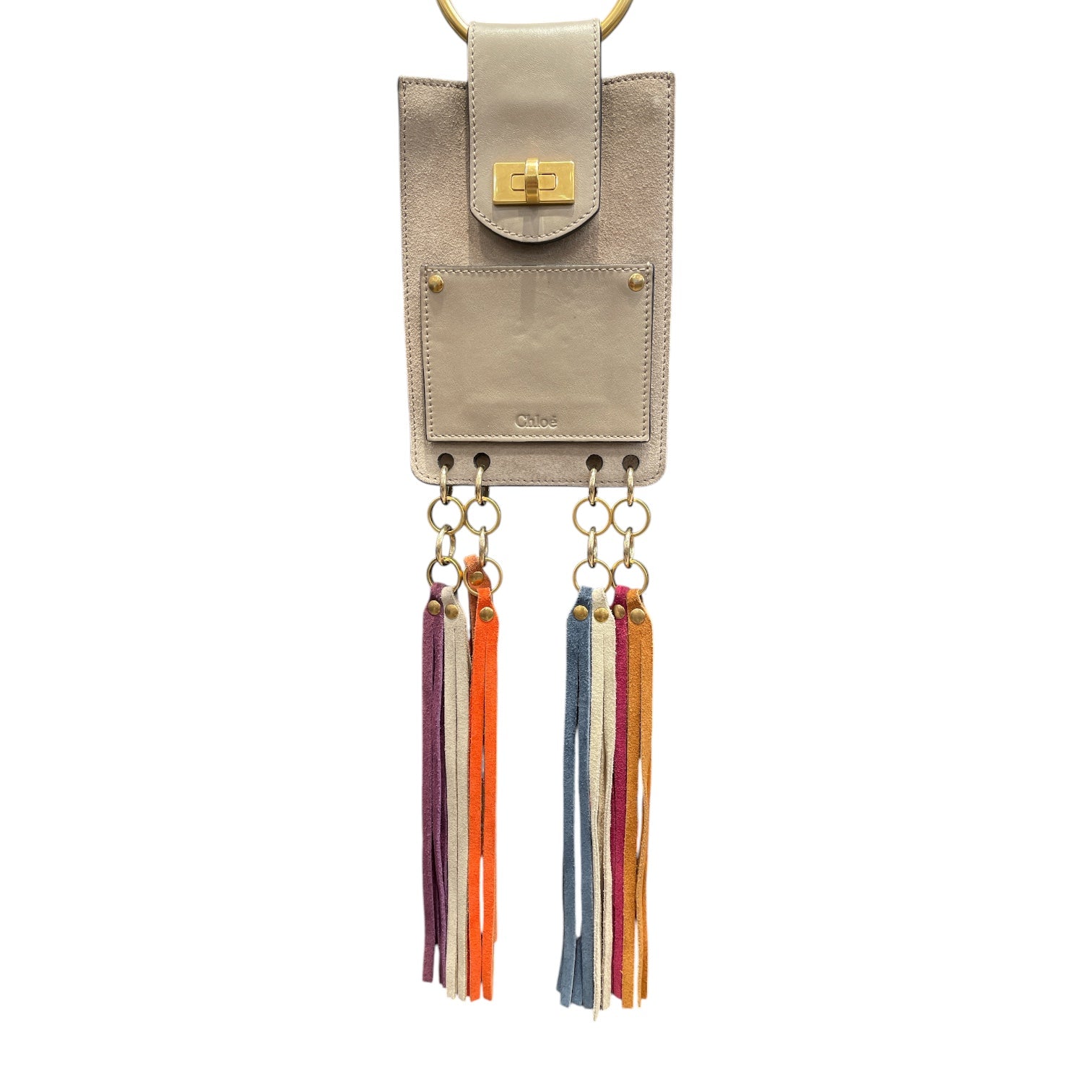 Chloe/Cross Body Bag/Suede/BRW/Jane Suede Mini Shoulder Bag view 2