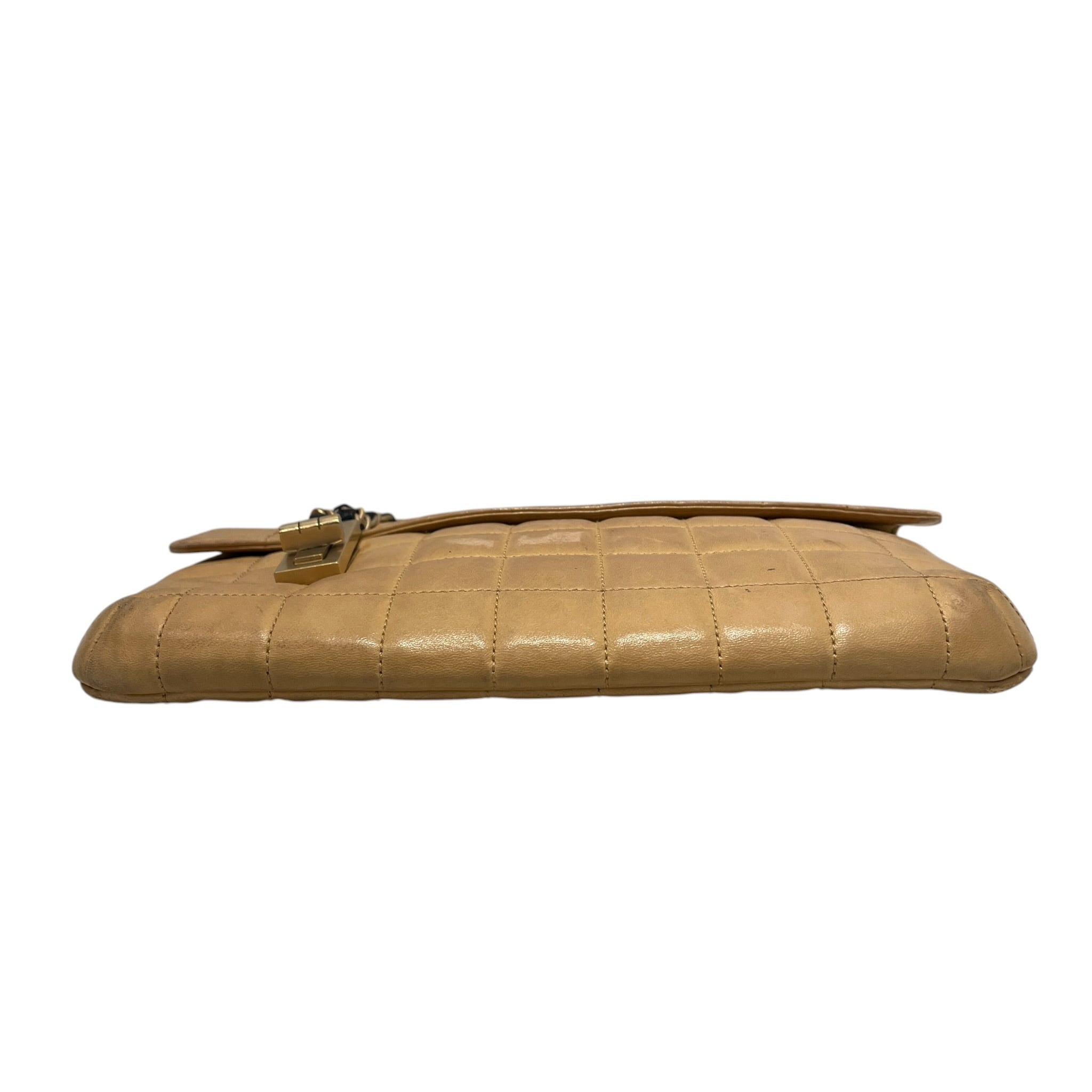 CHANEL/Hand Bag/Leather/BEG/LAMBSKIN CHOCOLATE BAR view 3