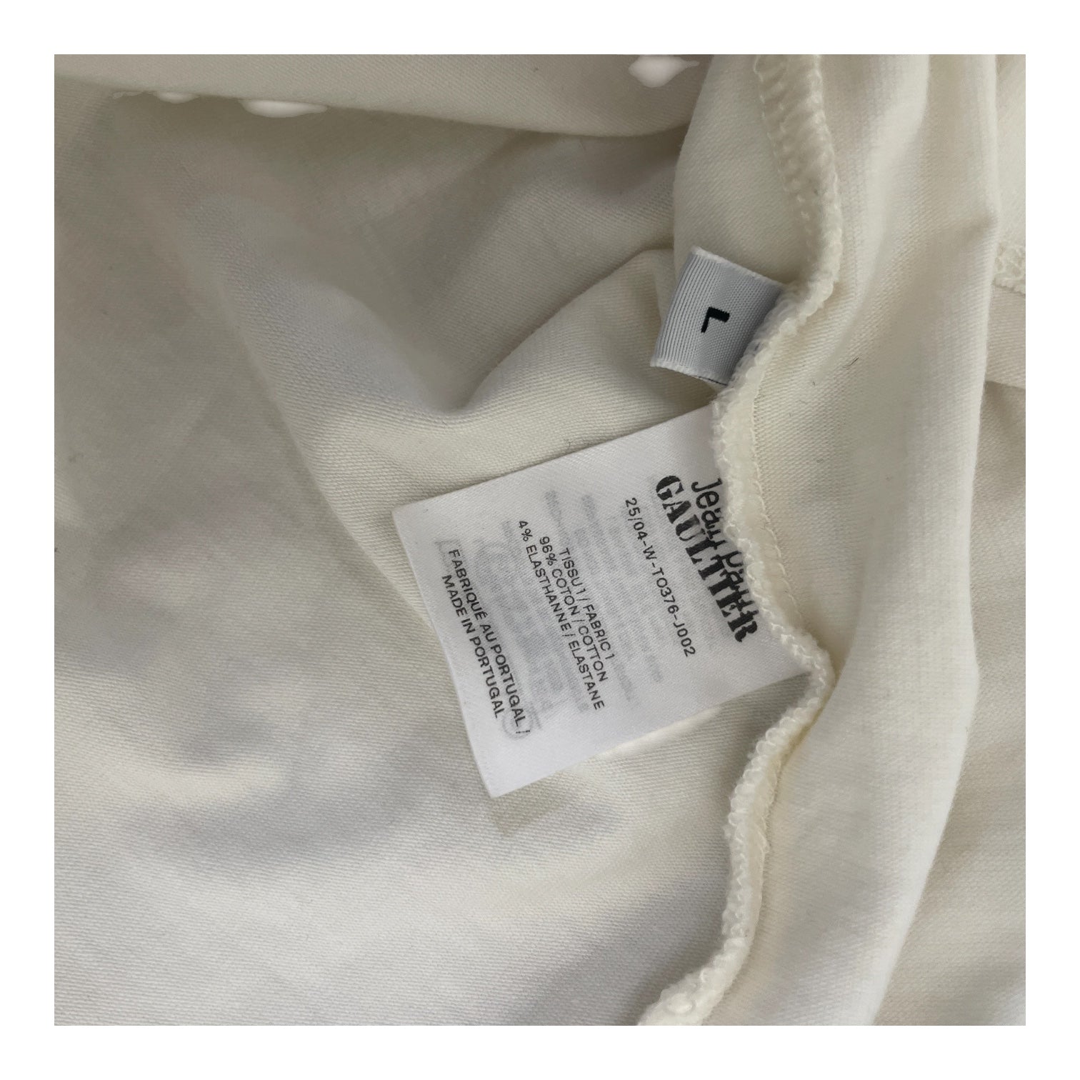 Jean Paul GAULTIER FEMME/T-Shirt/L/Cotton/WHT/High Neck/ view 4